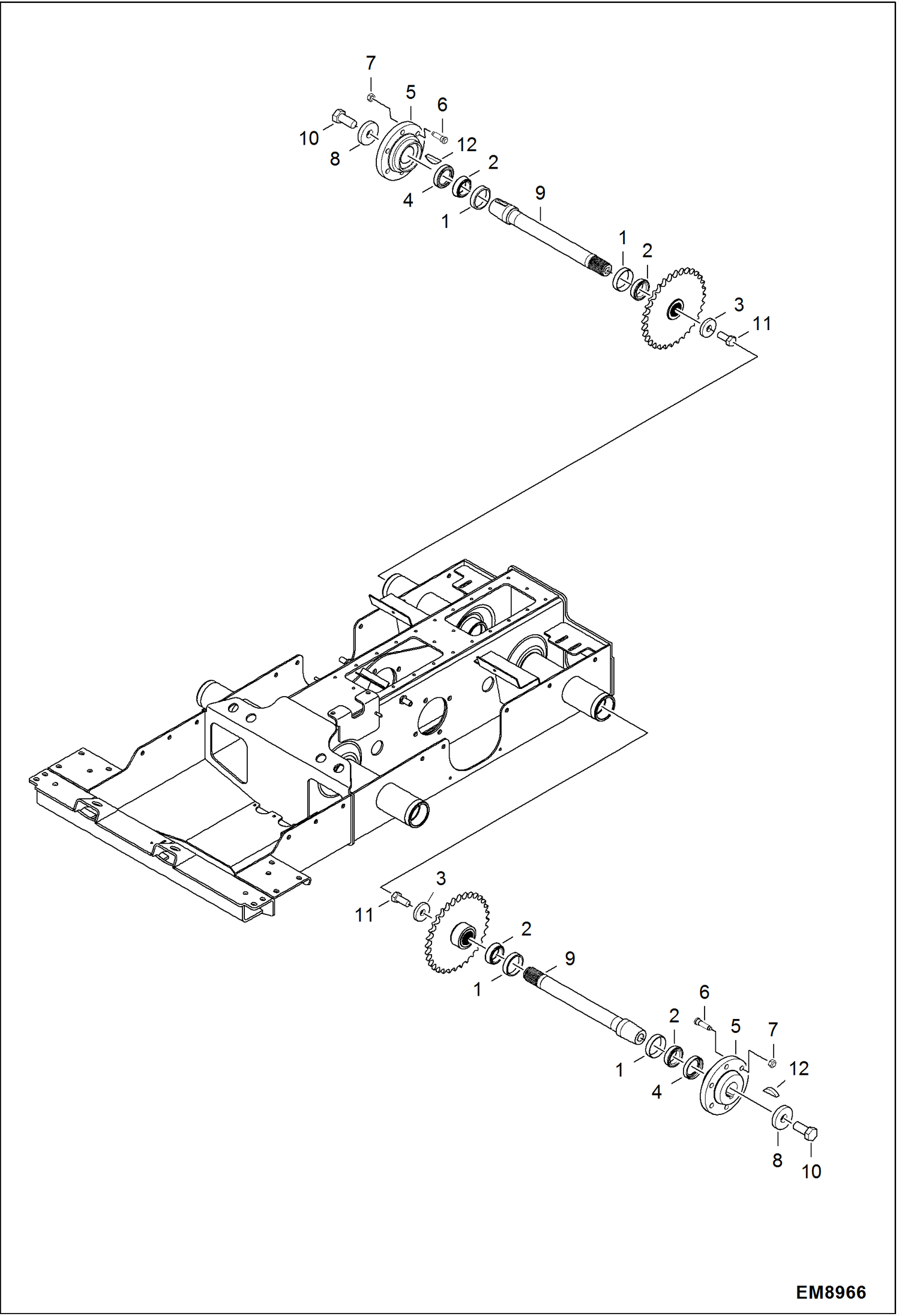 Схема запчастей Bobcat S-Series - AXLES DRIVE TRAIN