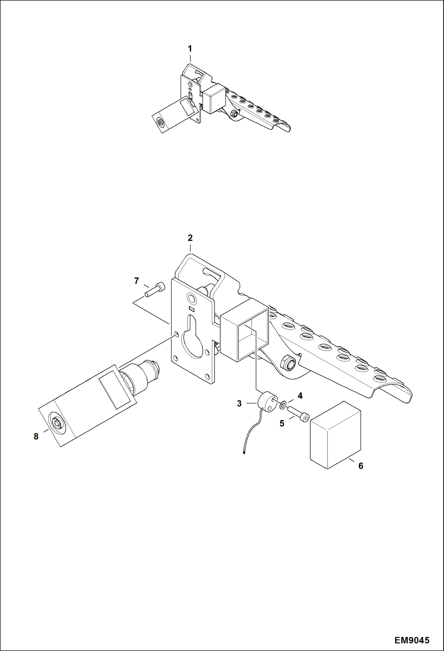 Схема запчастей Bobcat TL360 - SERVICE BRAKE VALVE HYDRAULIC SYSTEM