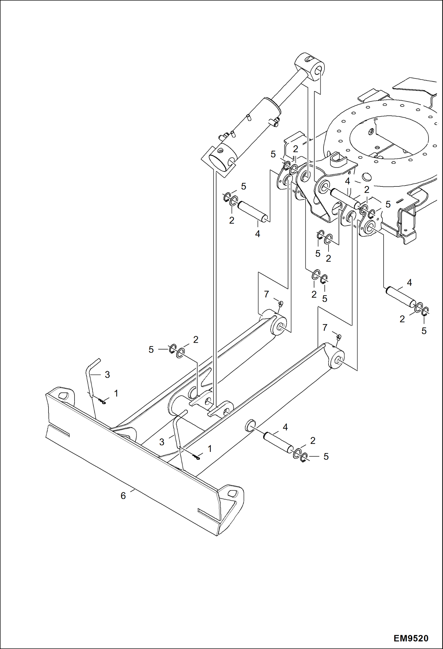 Схема запчастей Bobcat E14 - BLADE (Long) (Expandable) (AHNM11469 & Above) ACCESSORIES & OPTIONS