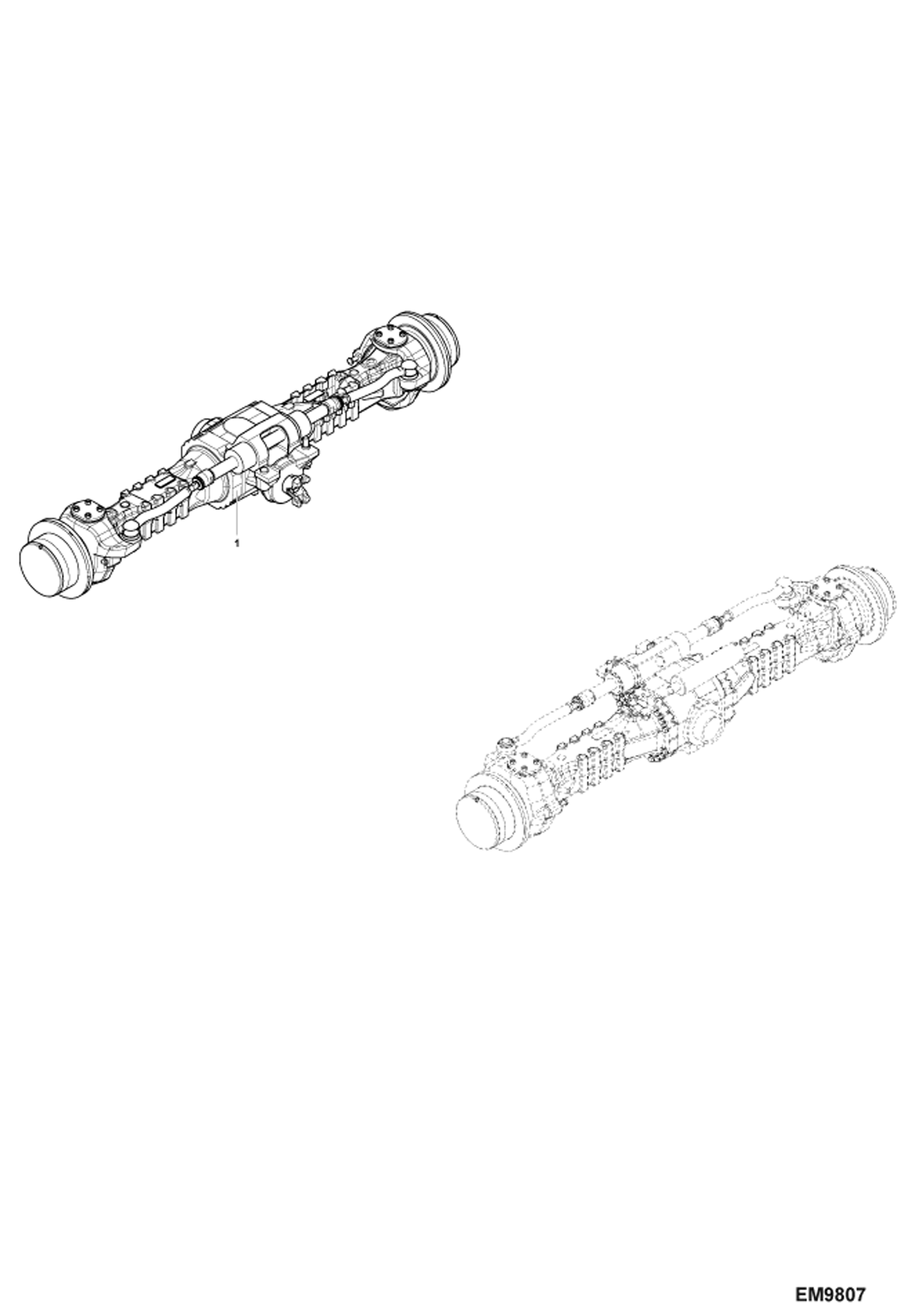 Схема запчастей Bobcat TR38160 - AXLE (Rear) DRIVE SYSTEM
