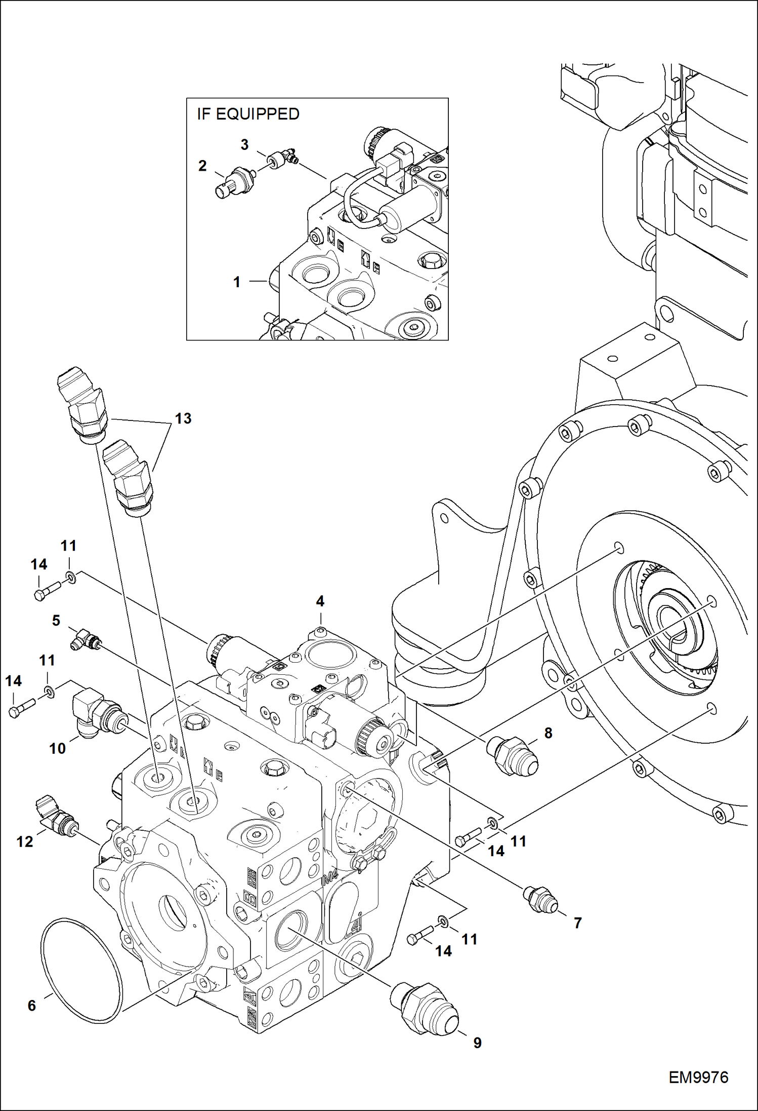 Схема запчастей Bobcat TL470 - HYDROSTATIC PUMP HYDROSTATIC SYSTEM