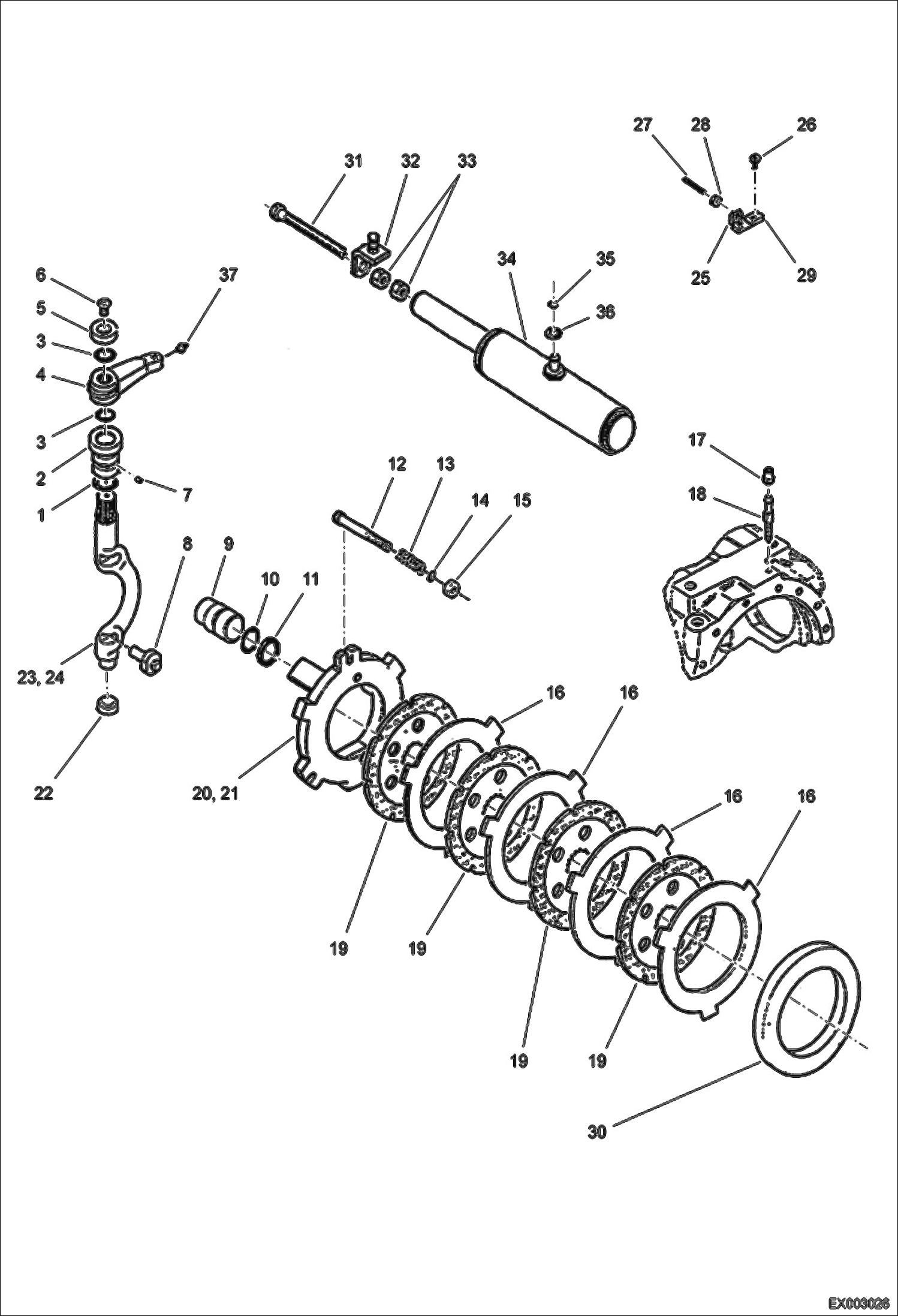 Схема запчастей Bobcat E55W - BRAKES (Rear Axle) UNDERCARRIAGE