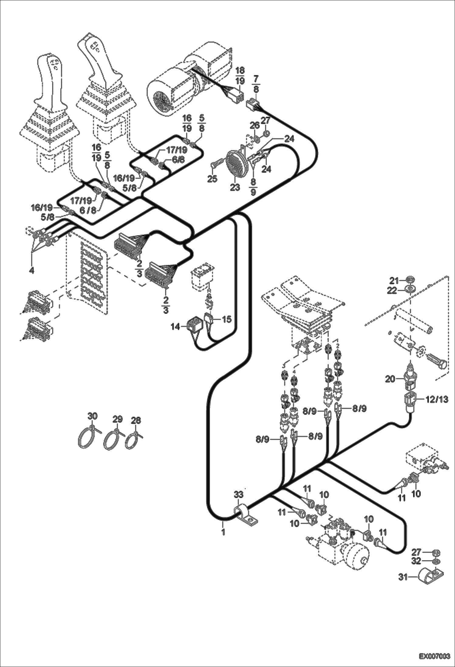 Схема запчастей Bobcat 442 - FLOOR FRAME ELECTRIC INSTALLATION ELECTRICAL SYSTEM