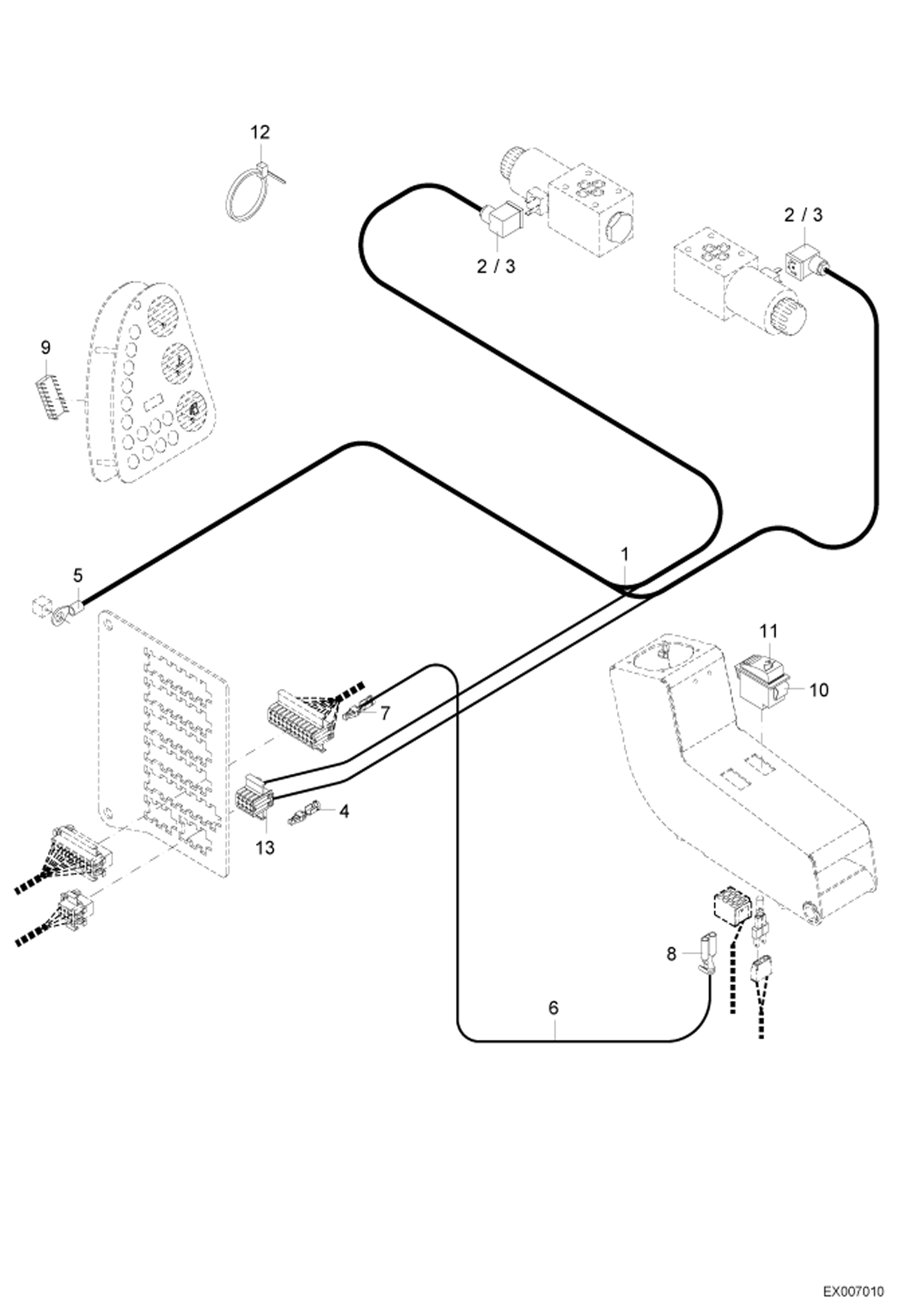 Схема запчастей Bobcat 442 - HYDRAULIC QUICK MOUNT HITCH HS08 ELECTRICAL SYSTEM