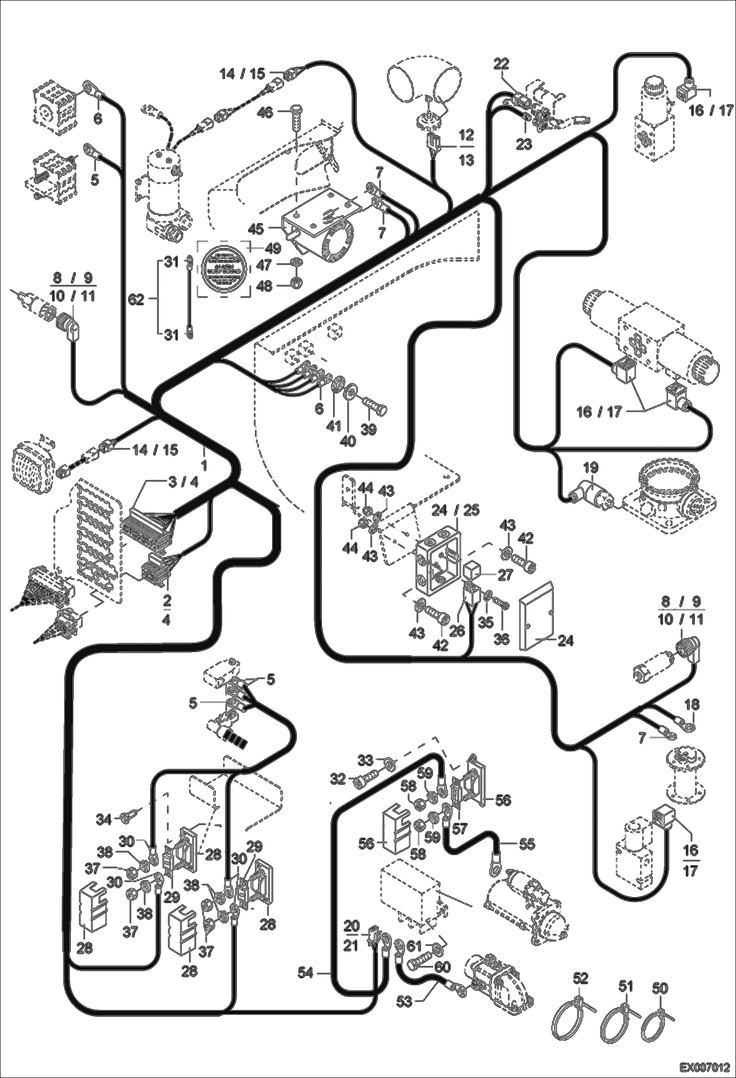 Схема запчастей Bobcat 444 - ELECTRIC INSTALLATION - MACHINE (S/N ADBT11021 & Above) ELECTRICAL SYSTEM