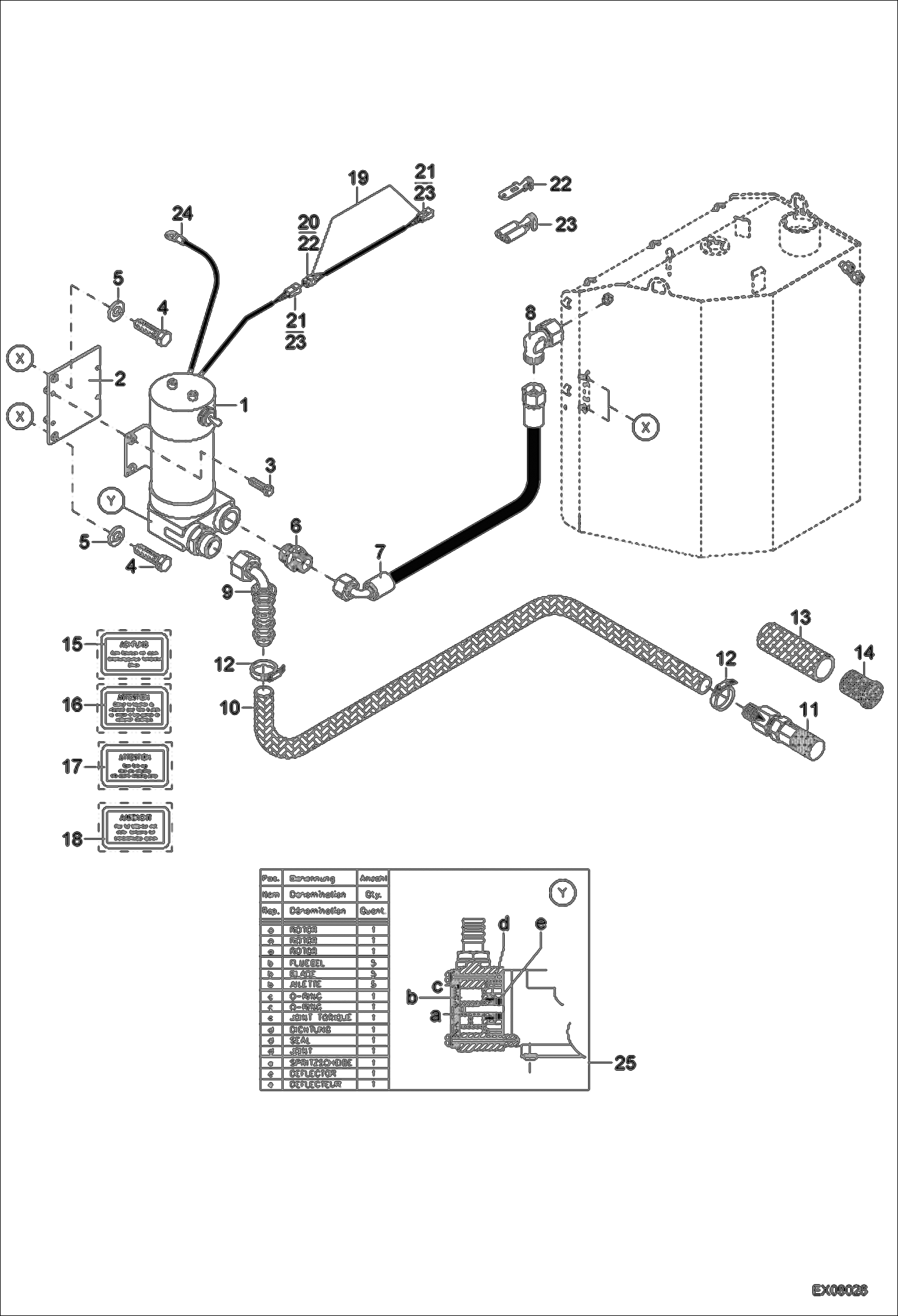 Схема запчастей Bobcat 444 - REFILLING PUMP POWER UNIT