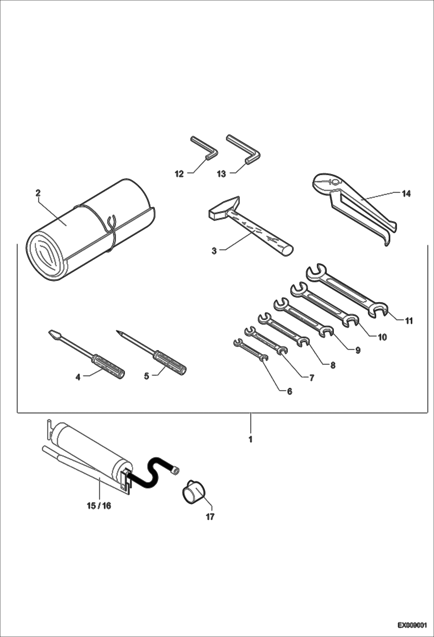 Схема запчастей Bobcat 442 - TOOLS ACCESSORIES & OPTIONS