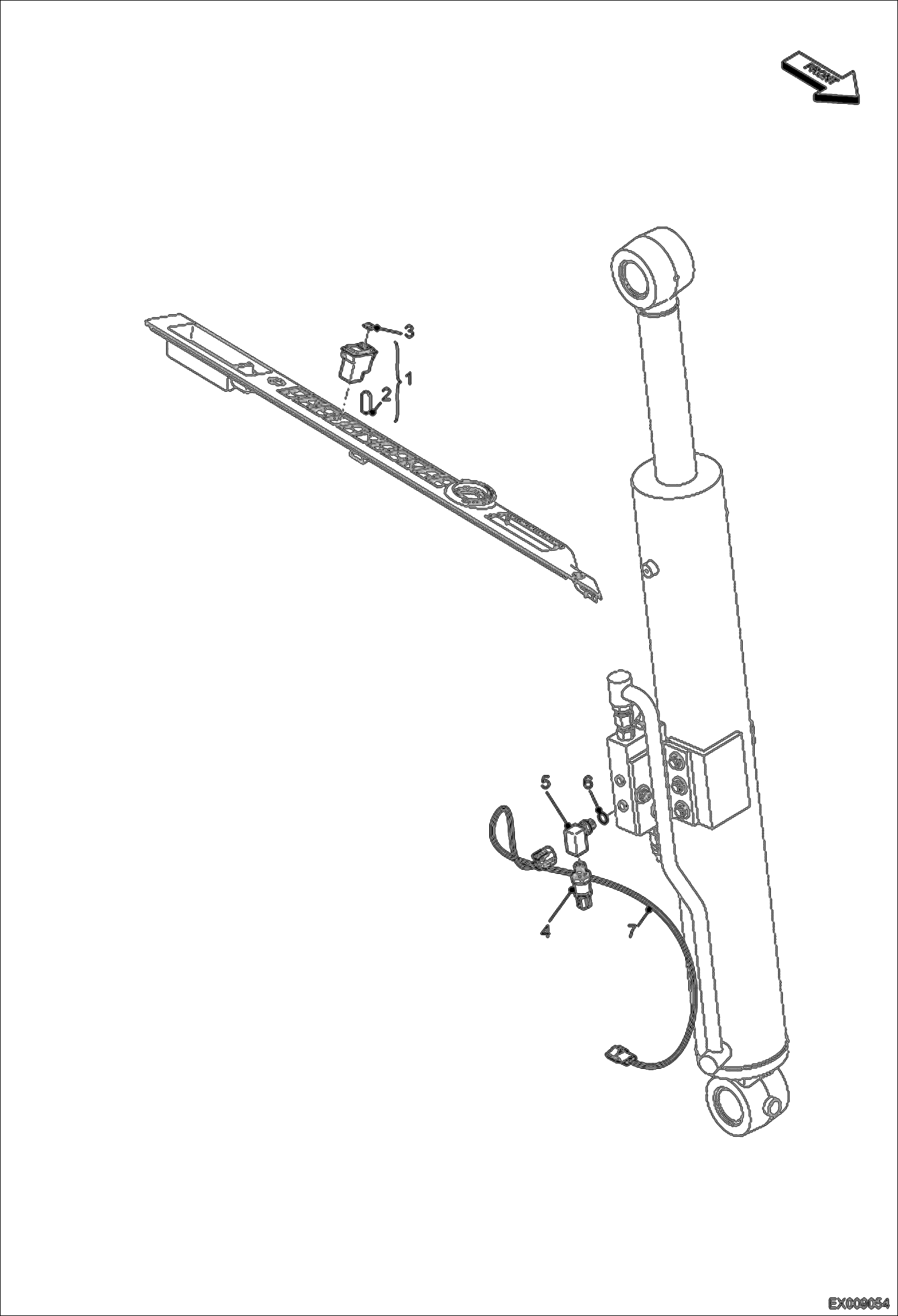 Схема запчастей Bobcat E55W - OVERLOAD WARNING ELECTRICAL SYSTEM