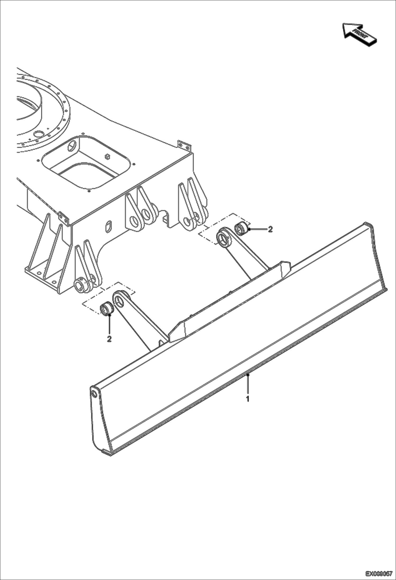 Схема запчастей Bobcat E55W - BLADE (2290 mm) ACCESSORIES & OPTIONS
