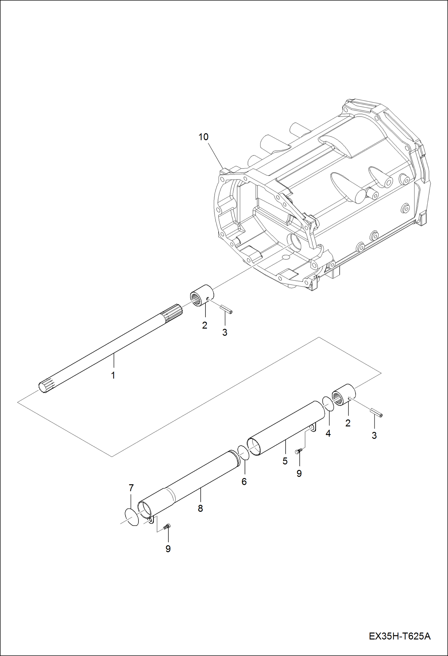 Схема запчастей Bobcat CT335 - PROPELLER SHAFT GROUP DRIVE TRAIN