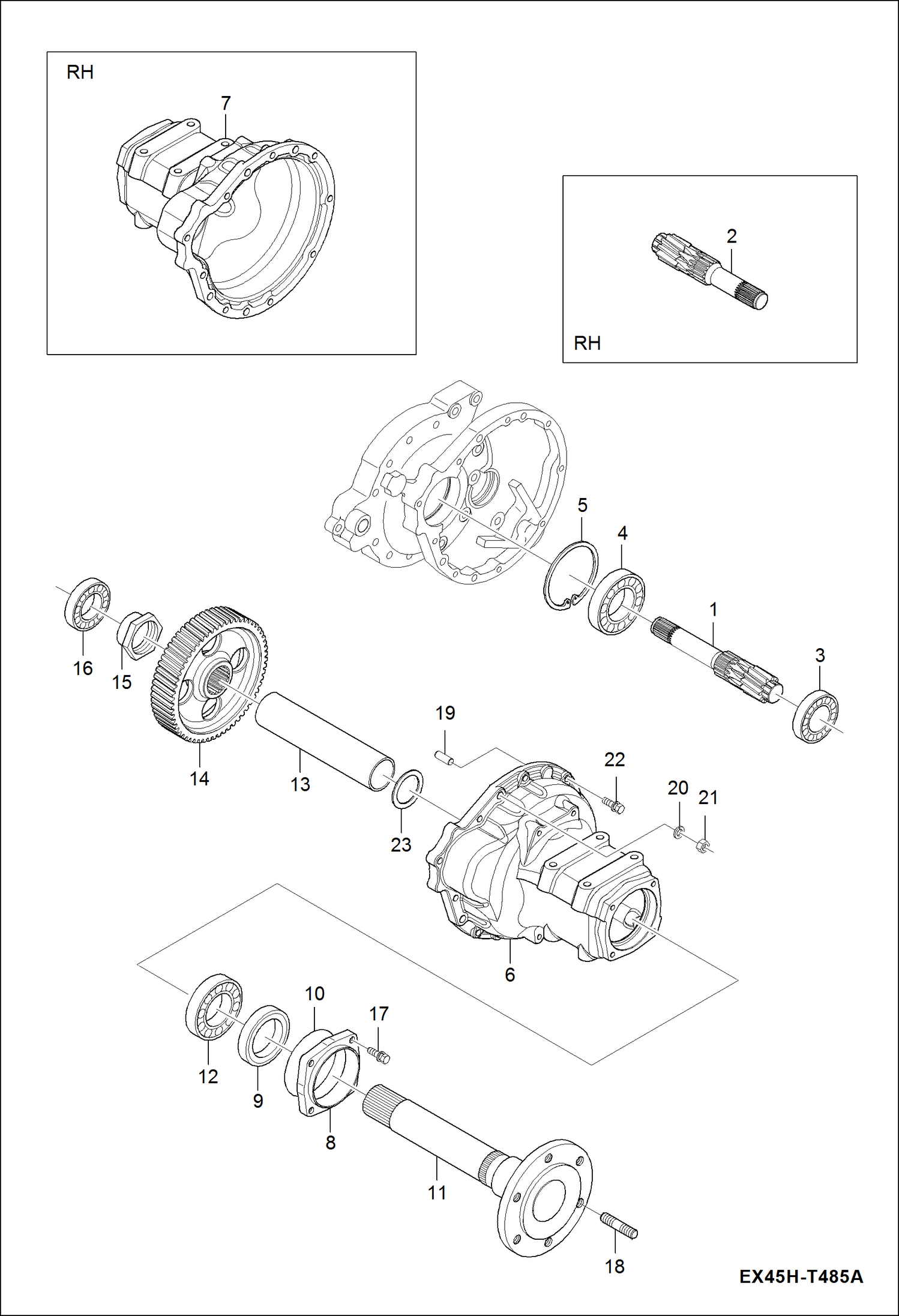 Схема запчастей Bobcat CT440 - REAR AXLE GROUP DRIVE TRAIN