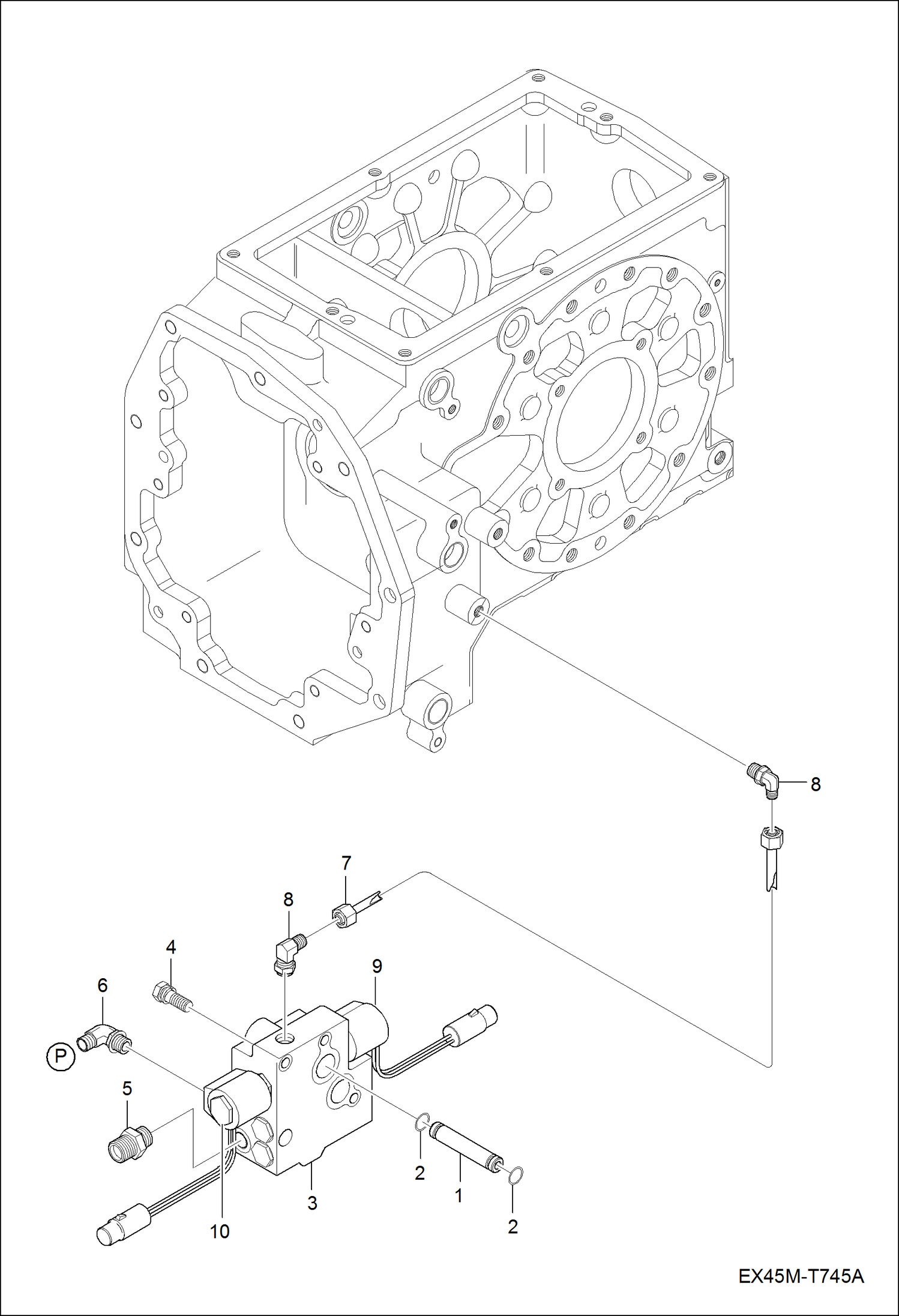 Схема запчастей Bobcat CT335 - MODULATE VALVE GROUP HYDRAULIC SYSTEM