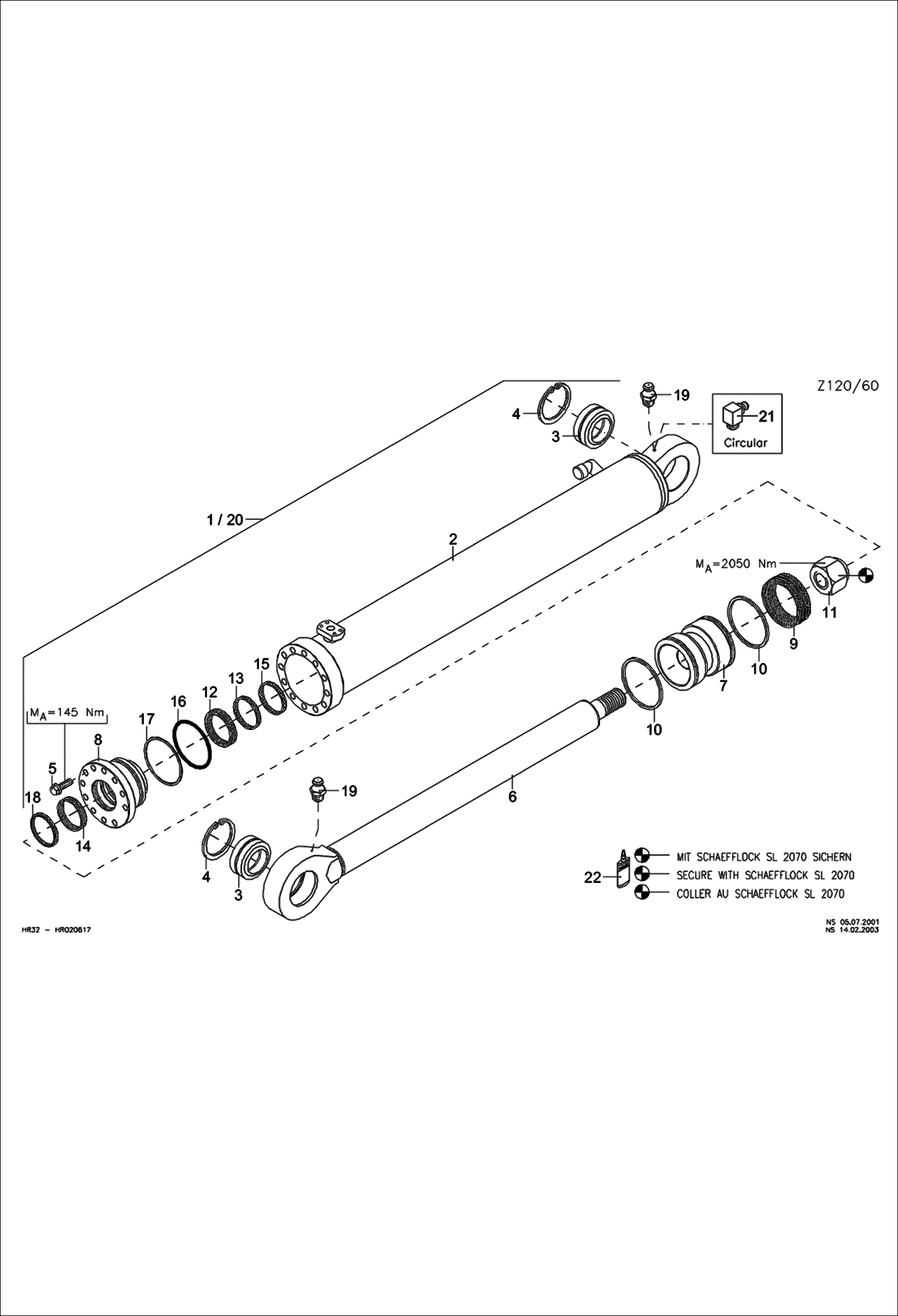 Схема запчастей Bobcat 442 - HYDRAULIC CYLINDER Boom HYDRAULIC SYSTEM