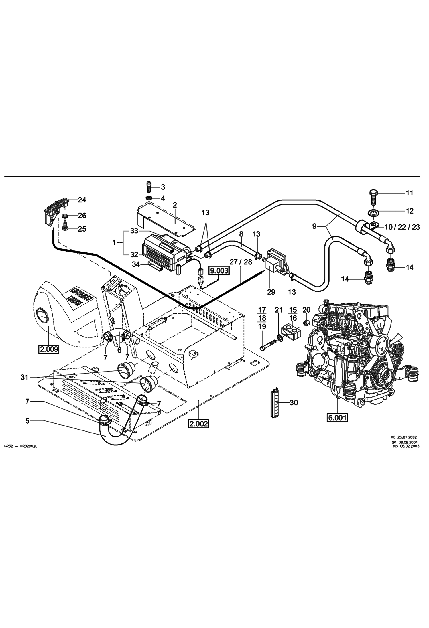 Схема запчастей Bobcat 442 - HEATING POWER UNIT