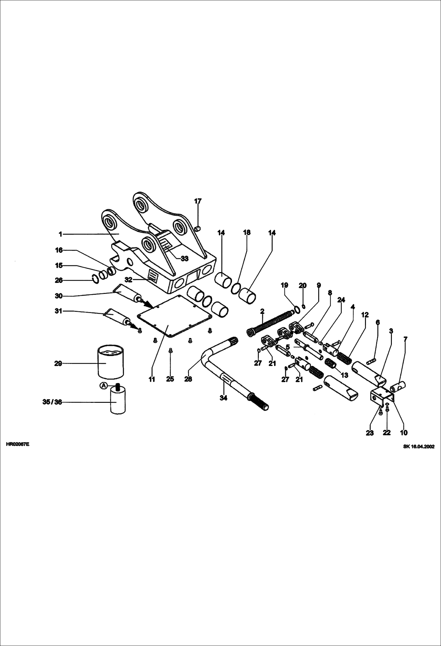 Схема запчастей Bobcat 442 - QUICK MOUNT HITCH ACCESSORIES & OPTIONS