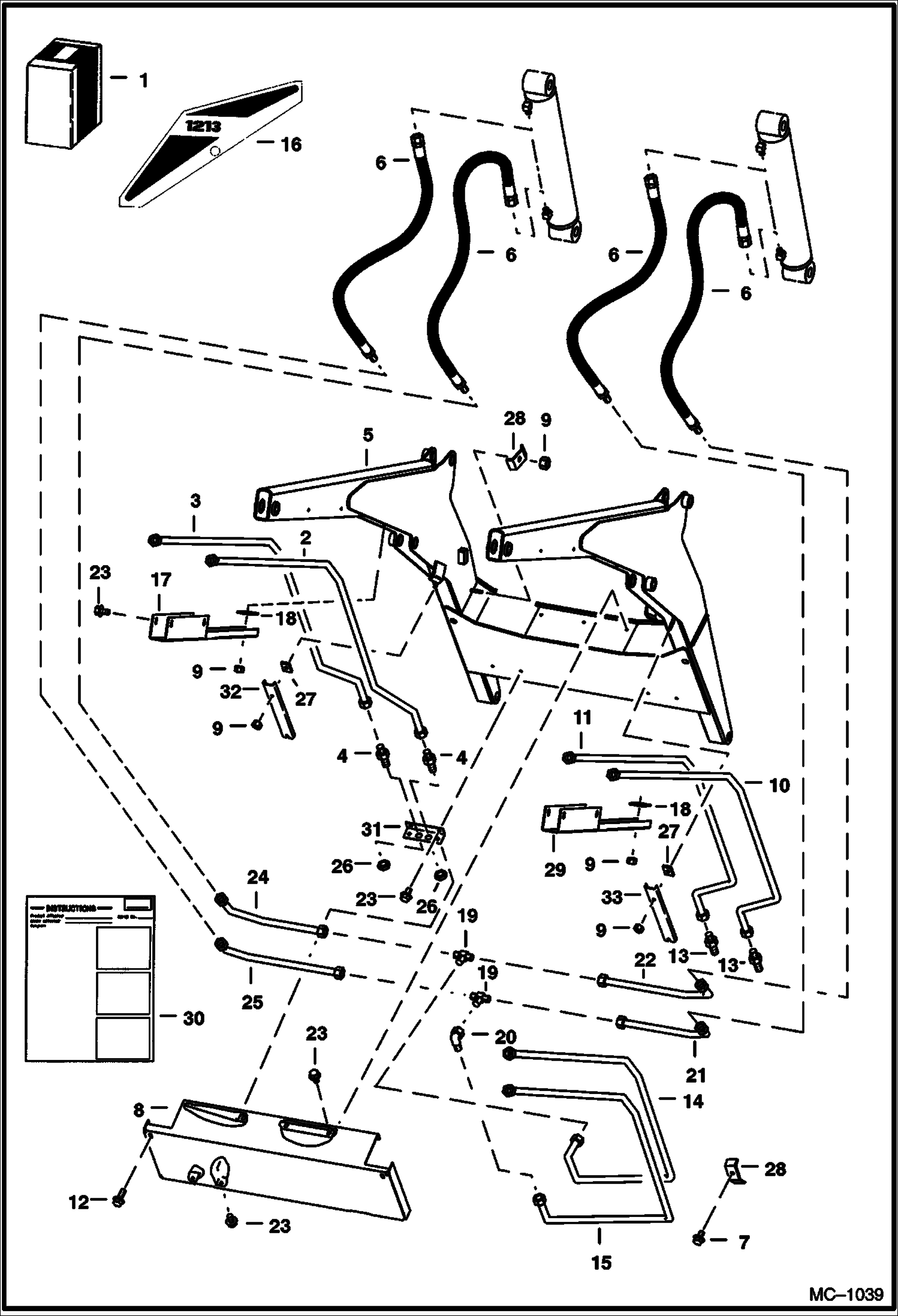 Схема запчастей Bobcat Feller Buncher - LIFT ARM KIT HYDRAULIC SYSTEM