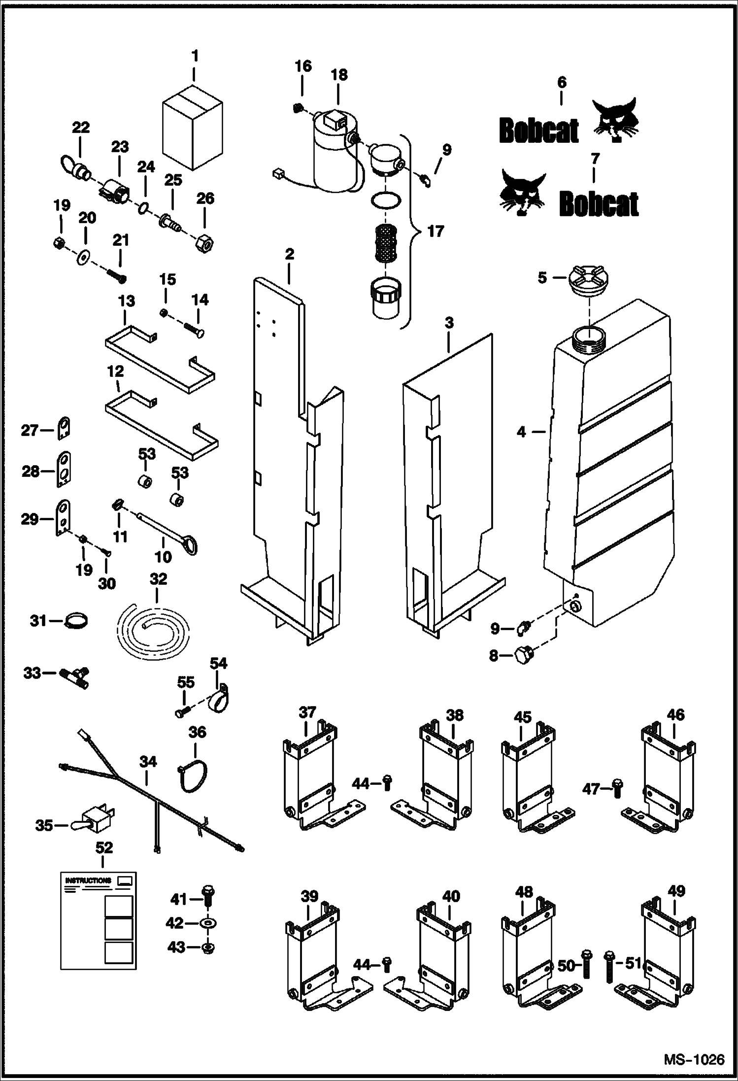 Схема запчастей Bobcat WATER KIT - WATER KITS Loader