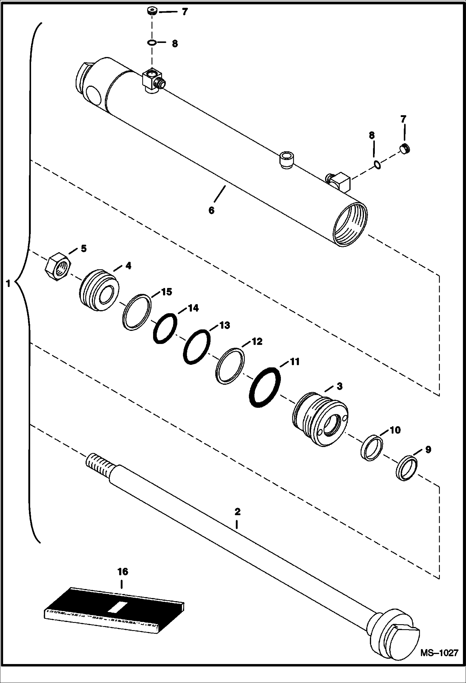 Схема запчастей Bobcat 322 - TRACK EXPANSION CYLINDER (S/N 517811001 & Above) HYDRAULIC SYSTEM