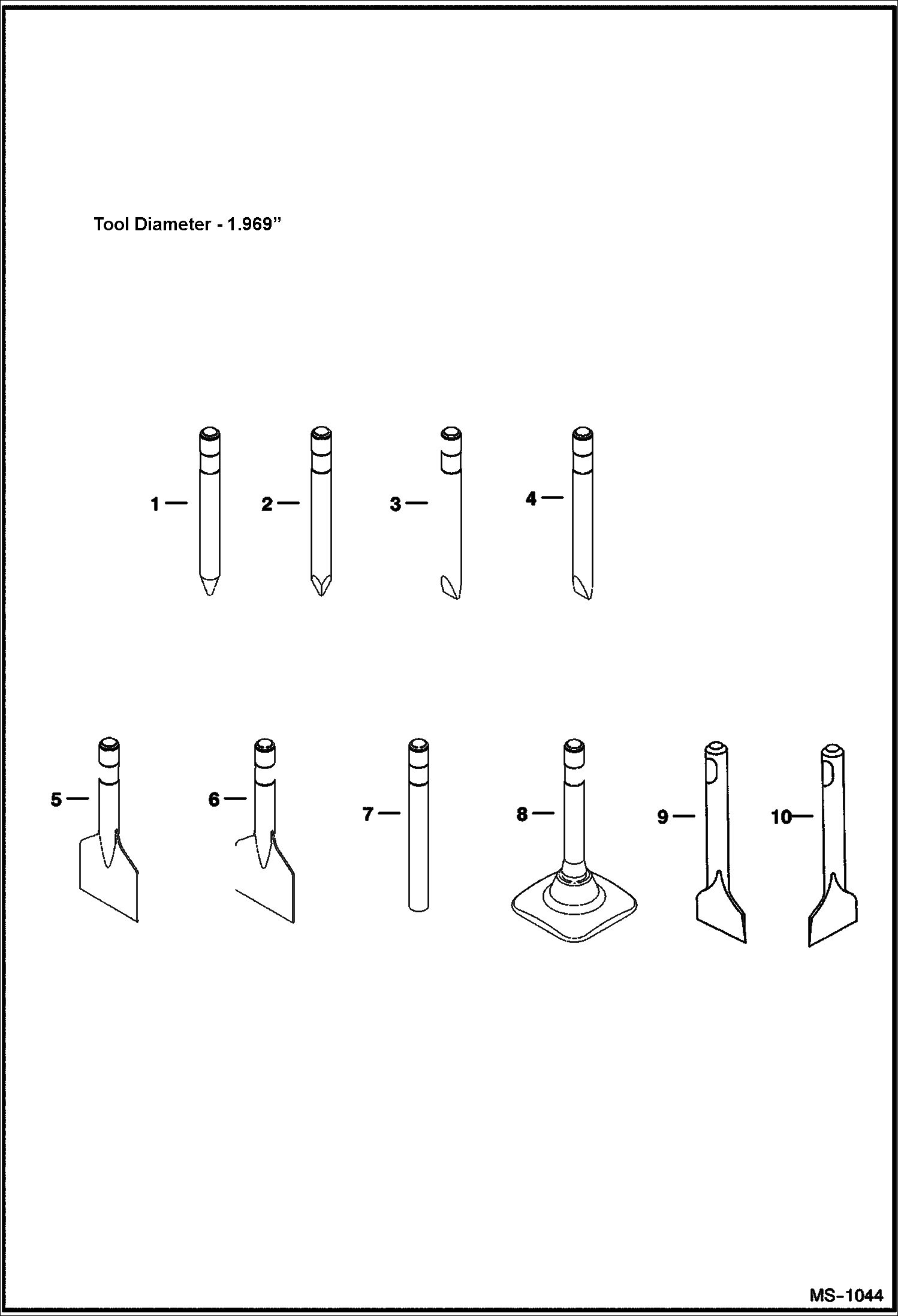 Схема запчастей Bobcat BREAKERS - BREAKER (Tools) (B700) Loader