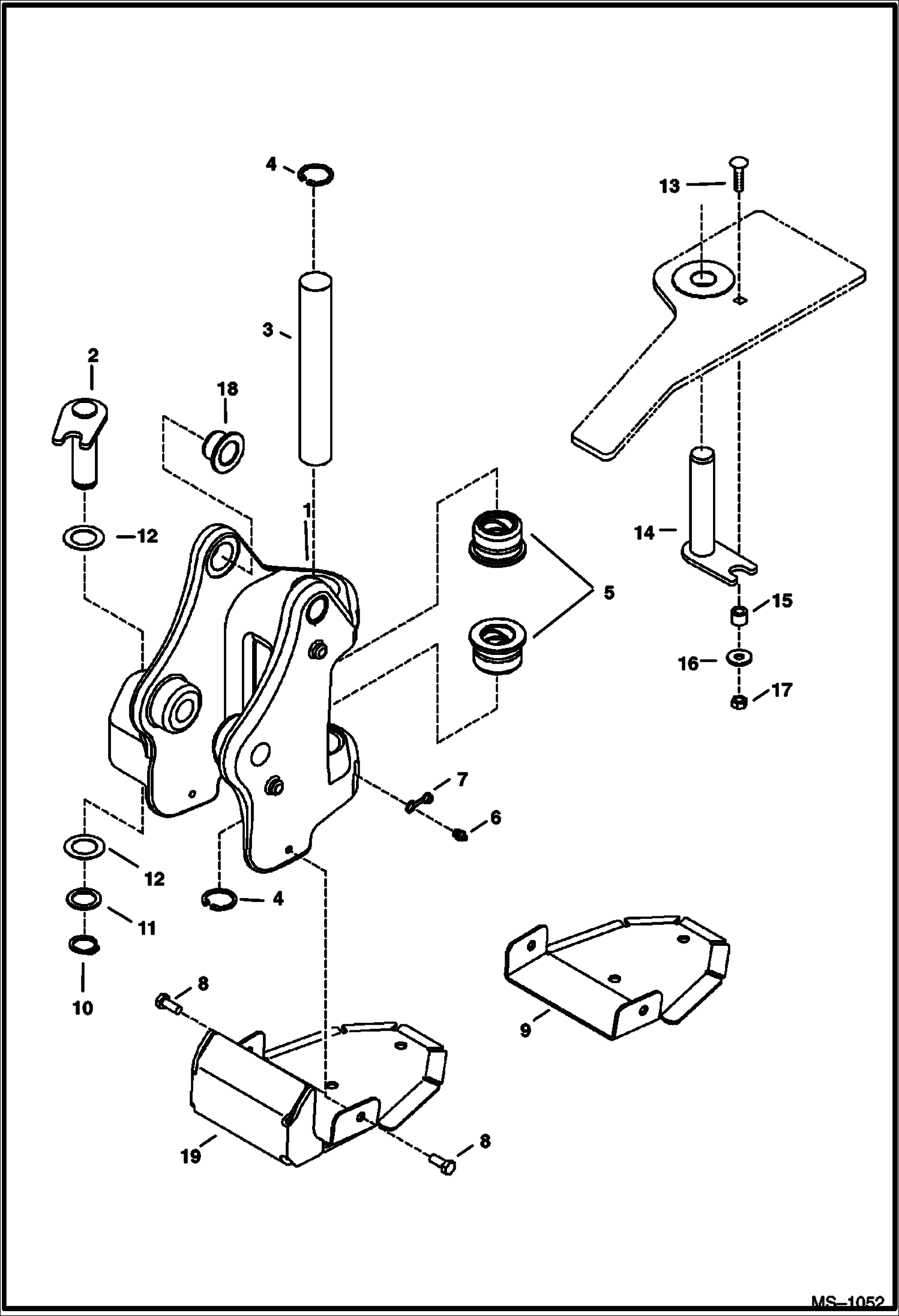 Схема запчастей Bobcat 320 - SWING FRAME WORK EQUIPMENT