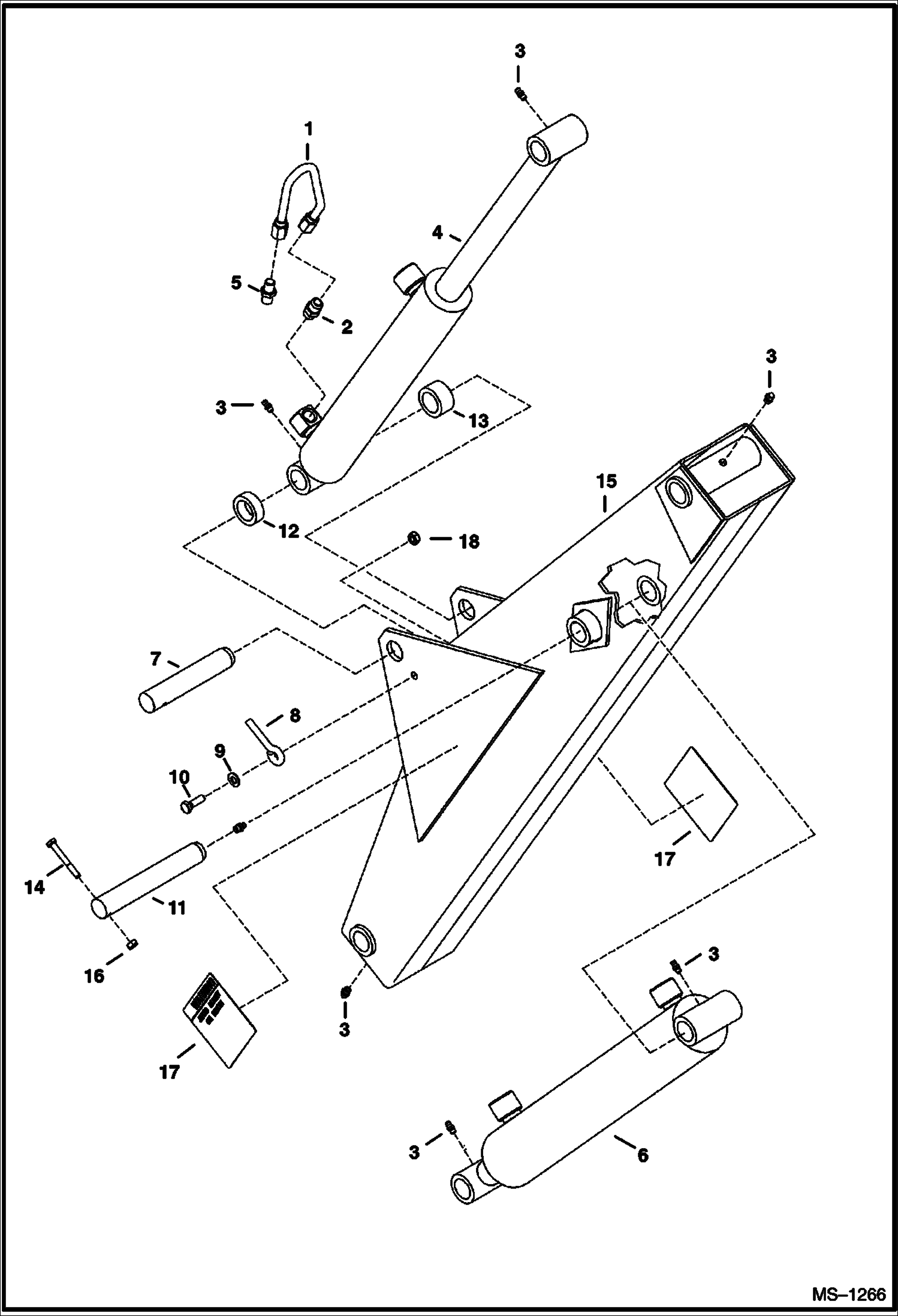 Схема запчастей Bobcat BACKHOE - BACKHOE (Boom Group) (406) (506) 406/506 BACKHOE