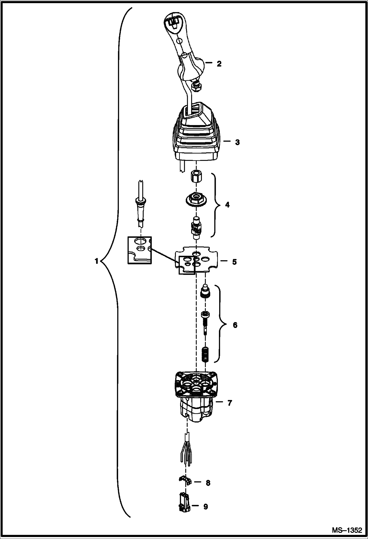 Схема запчастей Bobcat 331 - RH JOYSTICK HYDRAULIC SYSTEM