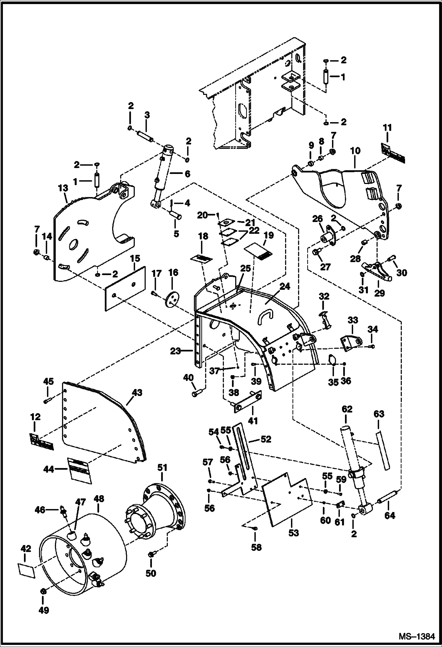 Схема запчастей Bobcat PLANERS - PLANER (Main Frame) (Curb Planer) (15 234000101 & Above) Loader
