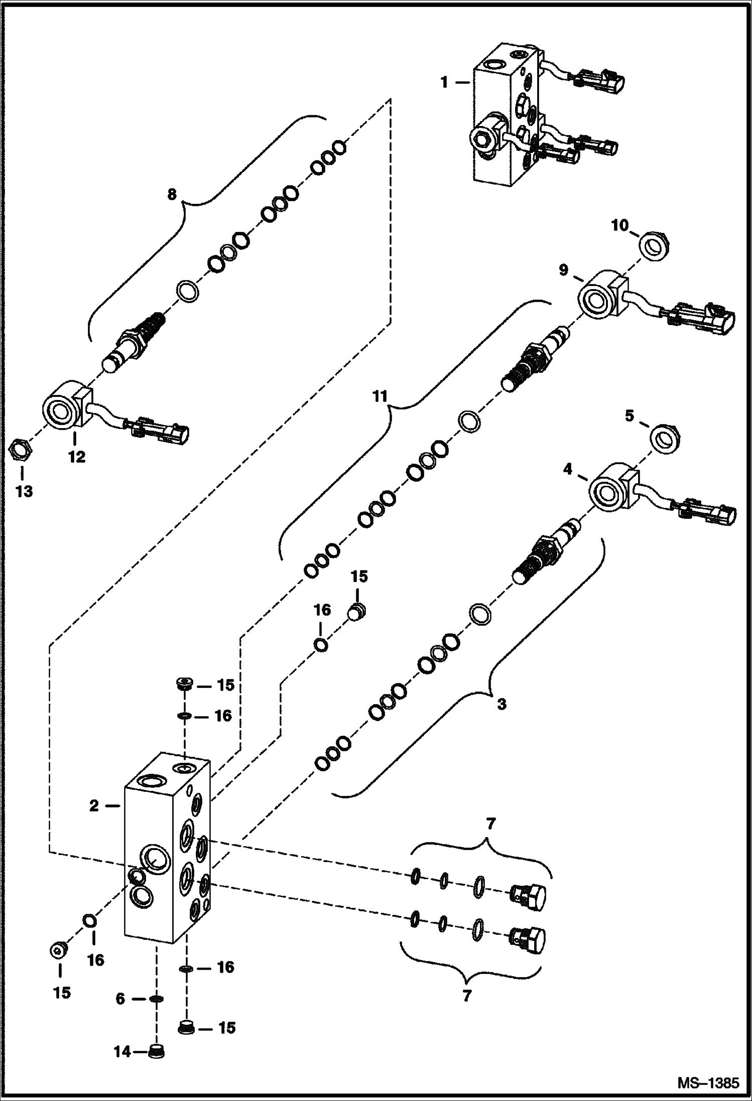 Схема запчастей Bobcat S-Series - 2-SPEED VALVE HYDROSTATIC SYSTEM