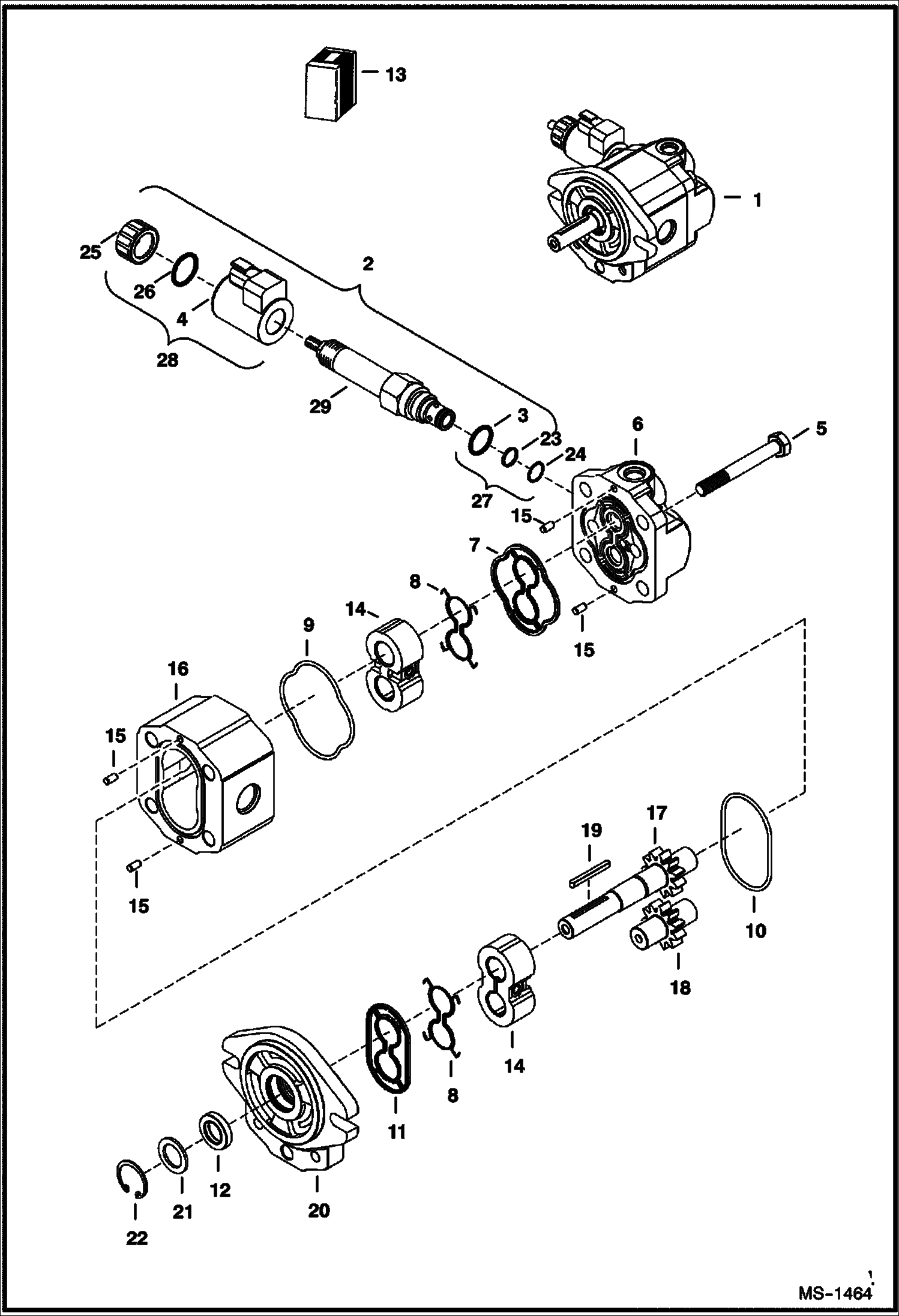 Схема запчастей Bobcat 5610 - HYDRAULIC FAN MOTOR HYDROSTATIC SYSTEM