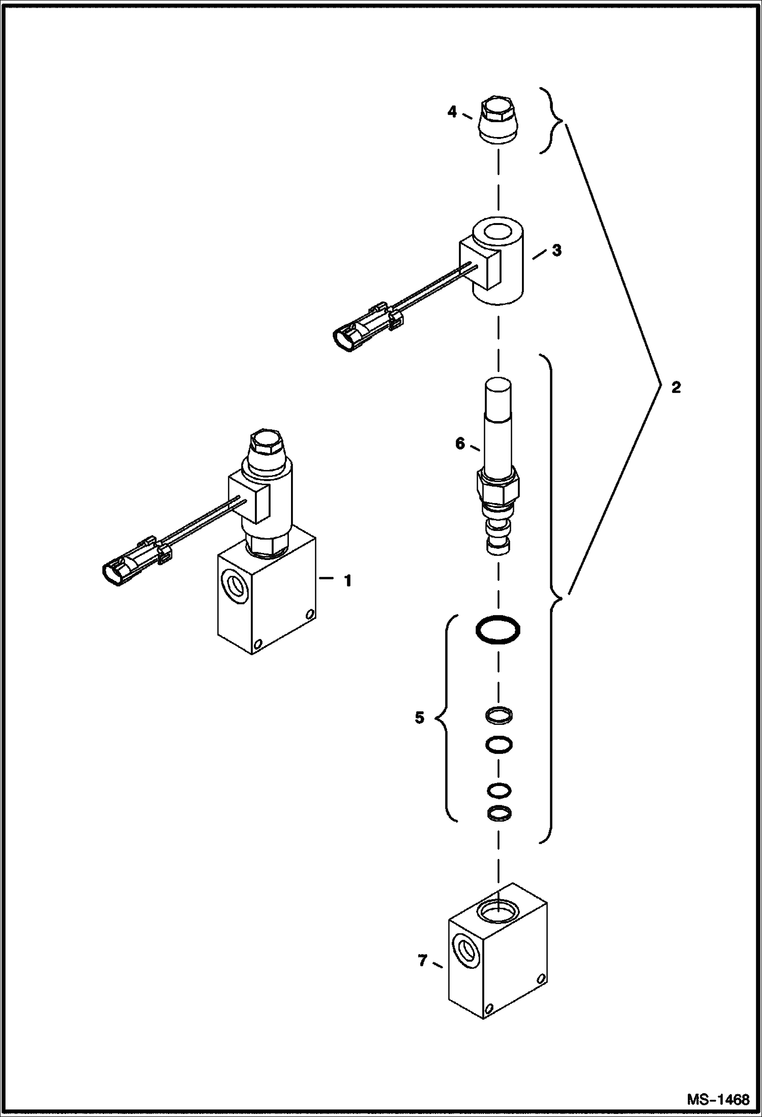 Схема запчастей Bobcat 320 - BLOCK VALVE HYDRAULIC SYSTEM