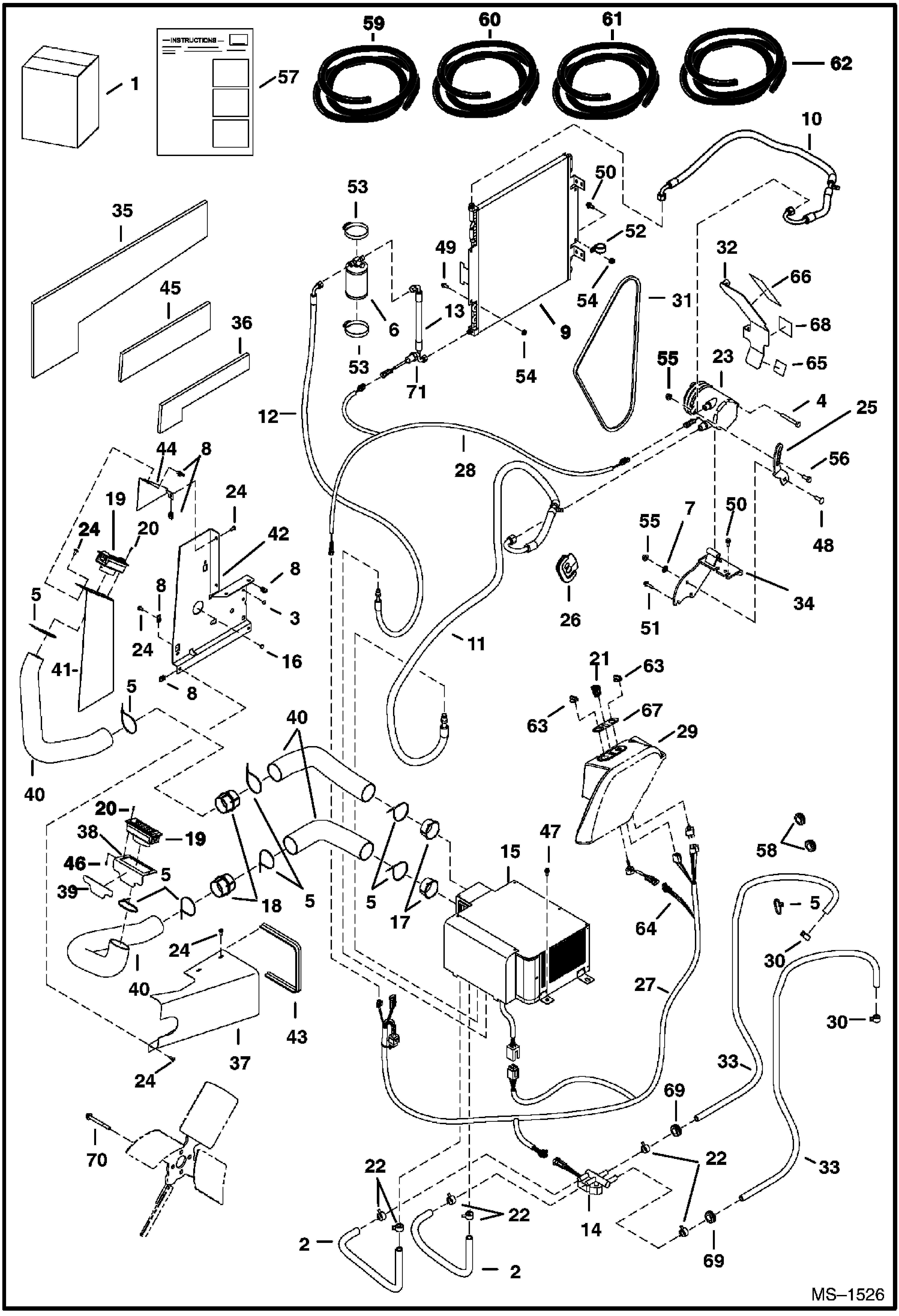Схема запчастей Bobcat 331 - HVAC KIT ACCESSORIES & OPTIONS