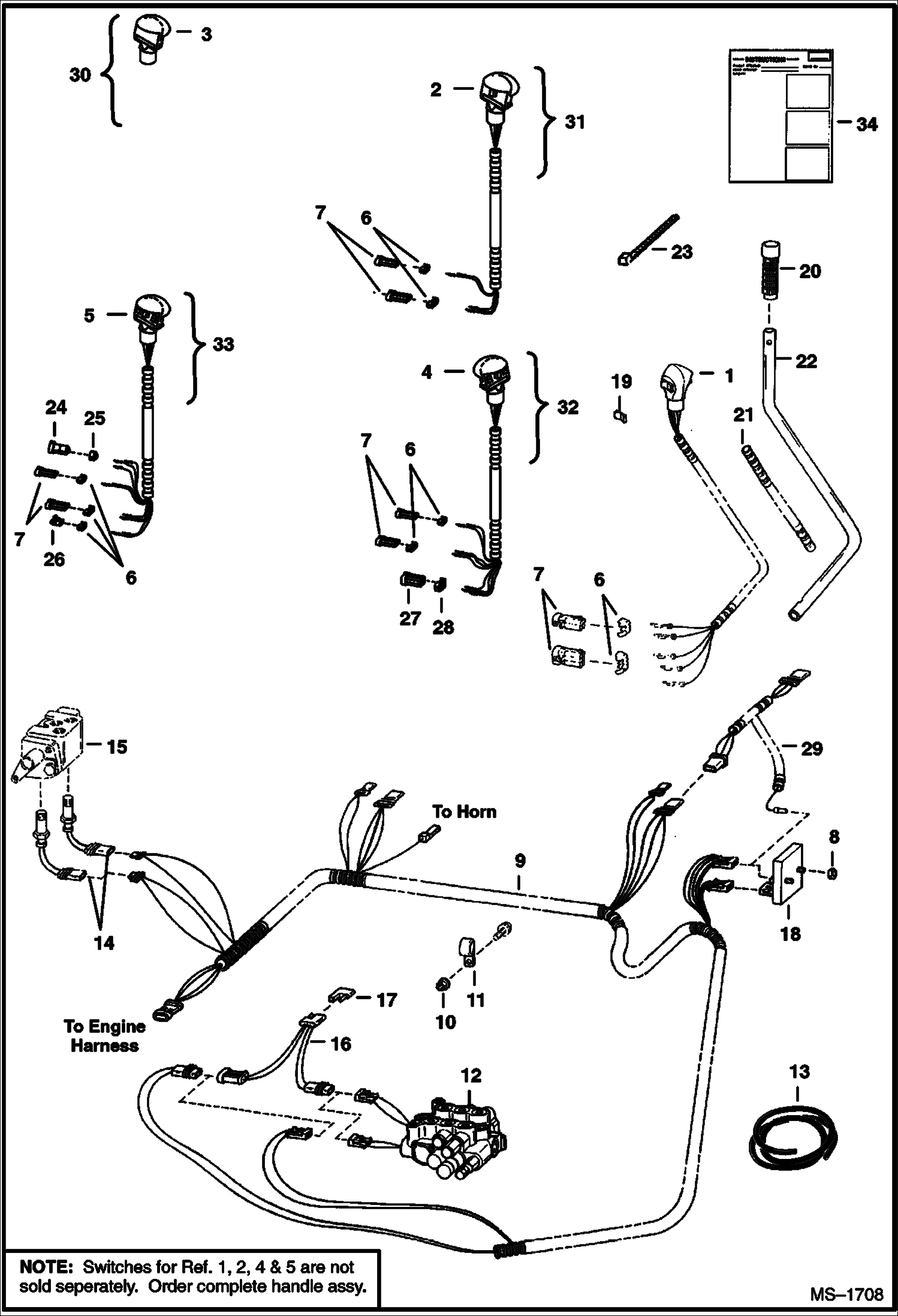 Схема запчастей Bobcat 800s - CONTROLS ELECTRICAL CIRCUITRY ELECTRICAL SYSTEM