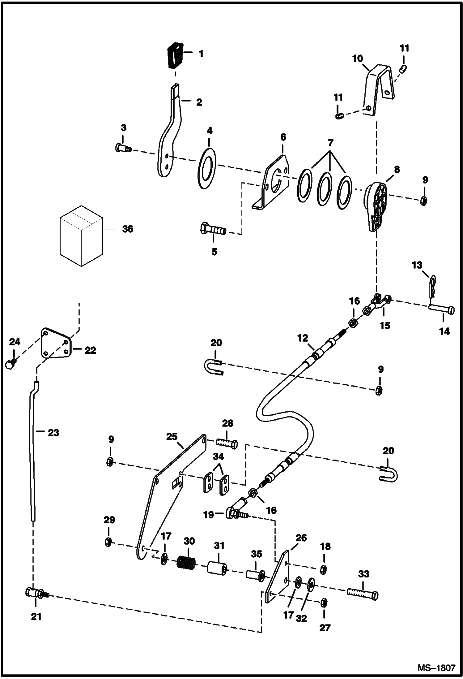Схема запчастей Bobcat 800s - THROTTLE POWER UNIT