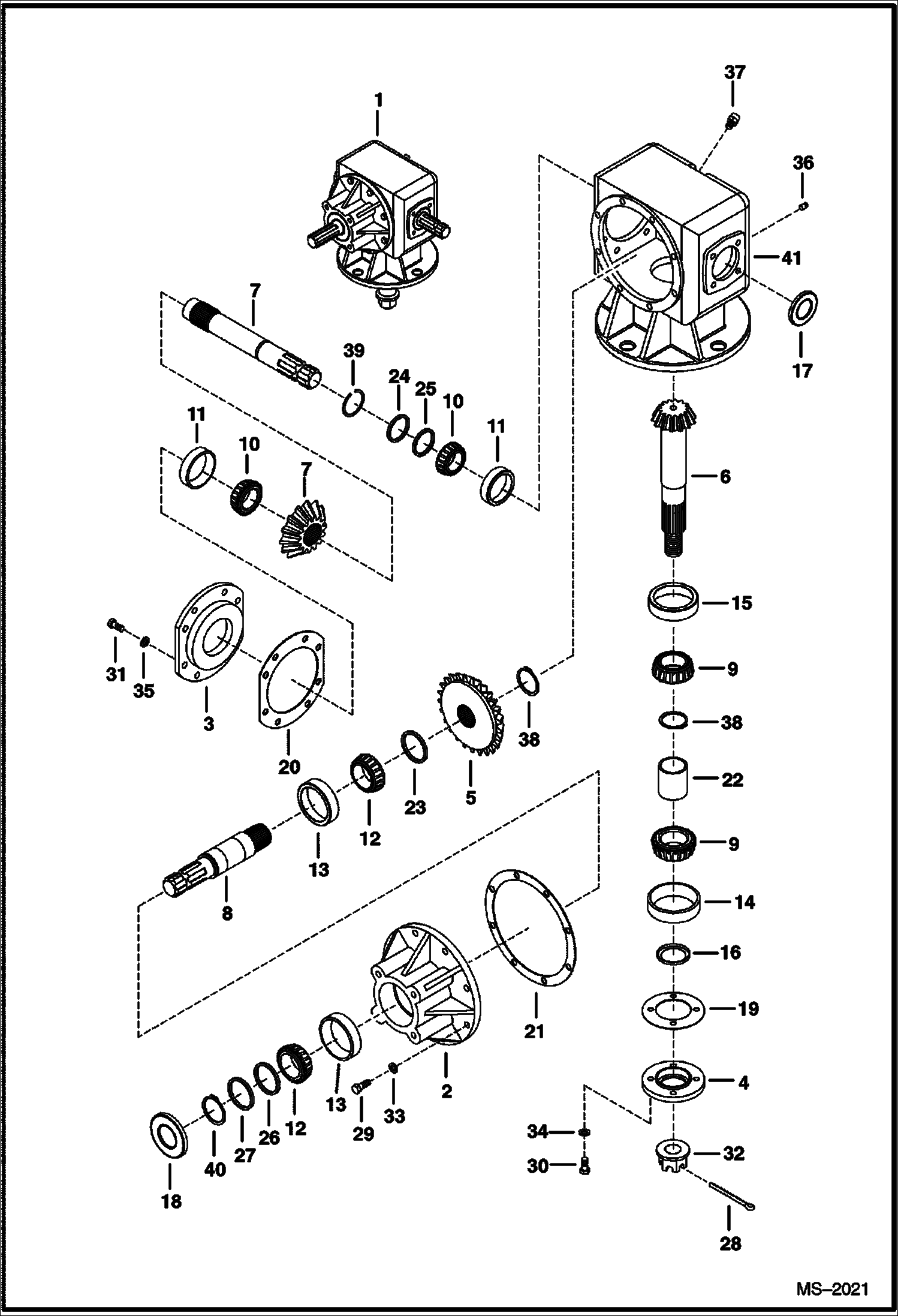 Схема запчастей Bobcat ROTARY CUTTER - ROTARY CUTTER (Gearbox) (Dual Output) (90) Loader