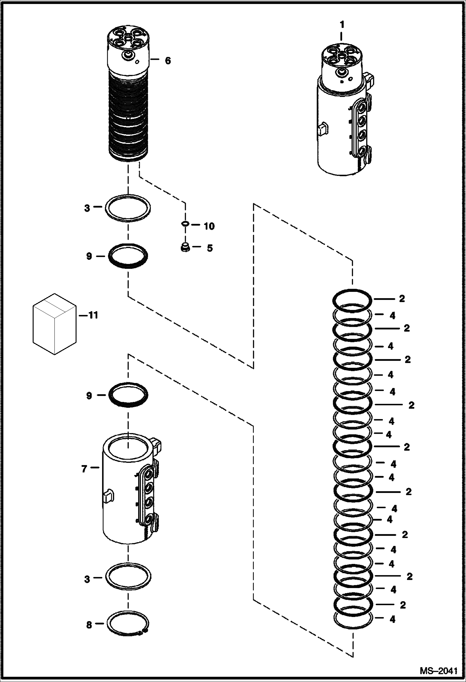 Схема запчастей Bobcat 320 - SWIVEL JOINT HYDRAULIC SYSTEM