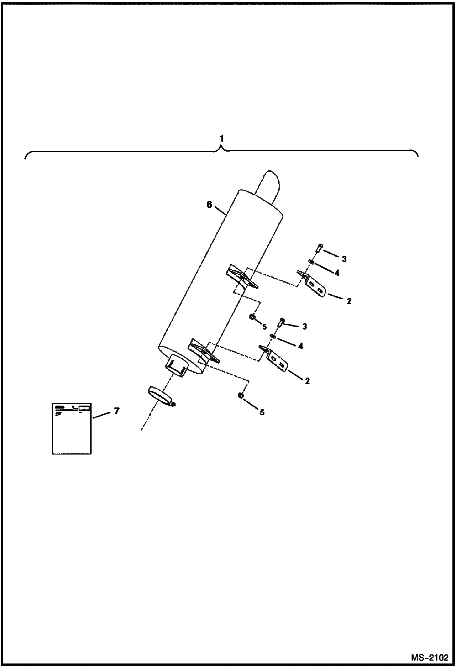 Схема запчастей Bobcat V518 - MUFFLER PURIFIER KIT ACCESSORIES & OPTIONS