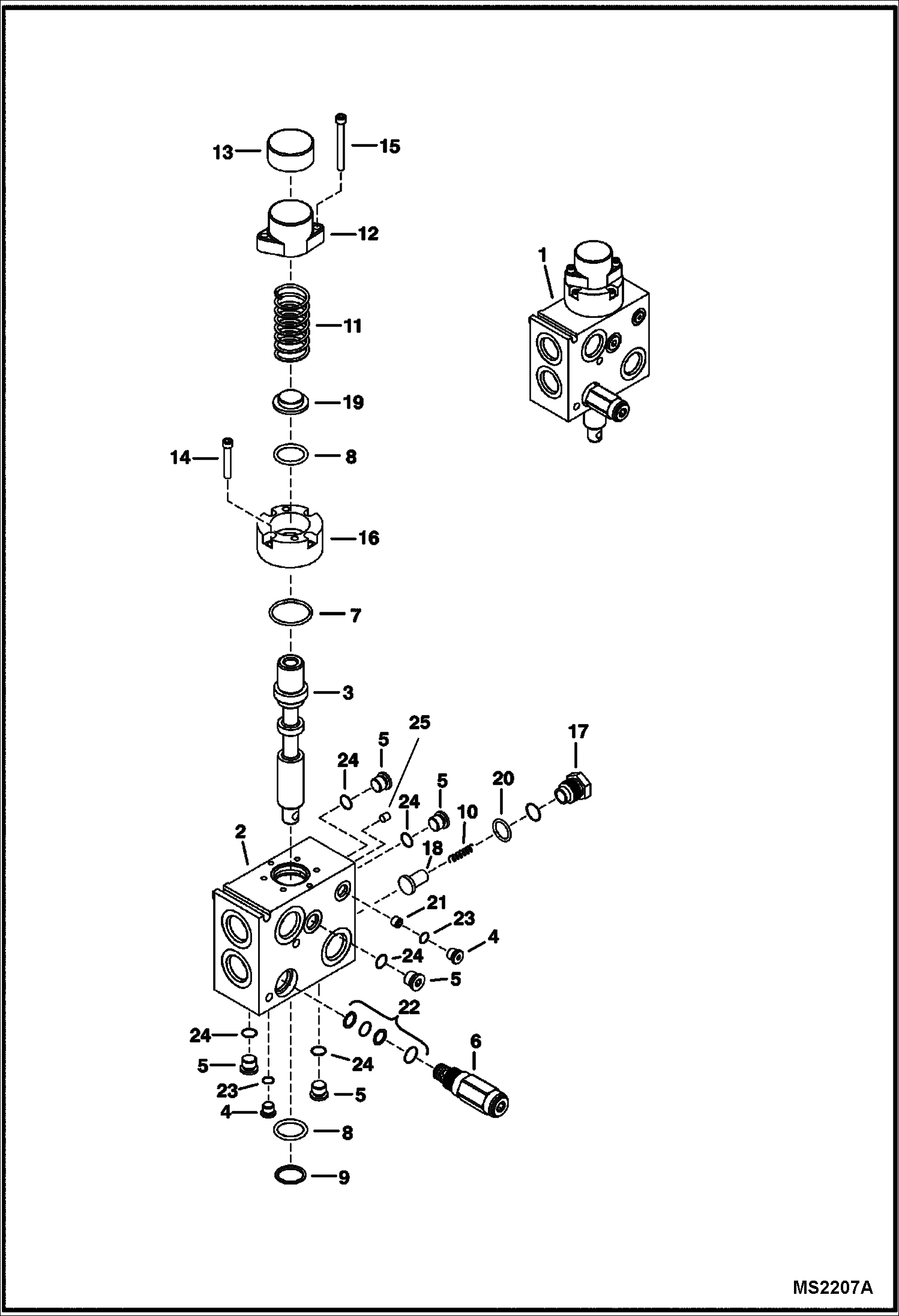 Схема запчастей Bobcat FLAIL CUTTER - FLAIL CUTTER (Shutoff Valve) (Seppi) (FC175 467500154 & Above) (FC200 467300197 & Above) Loader