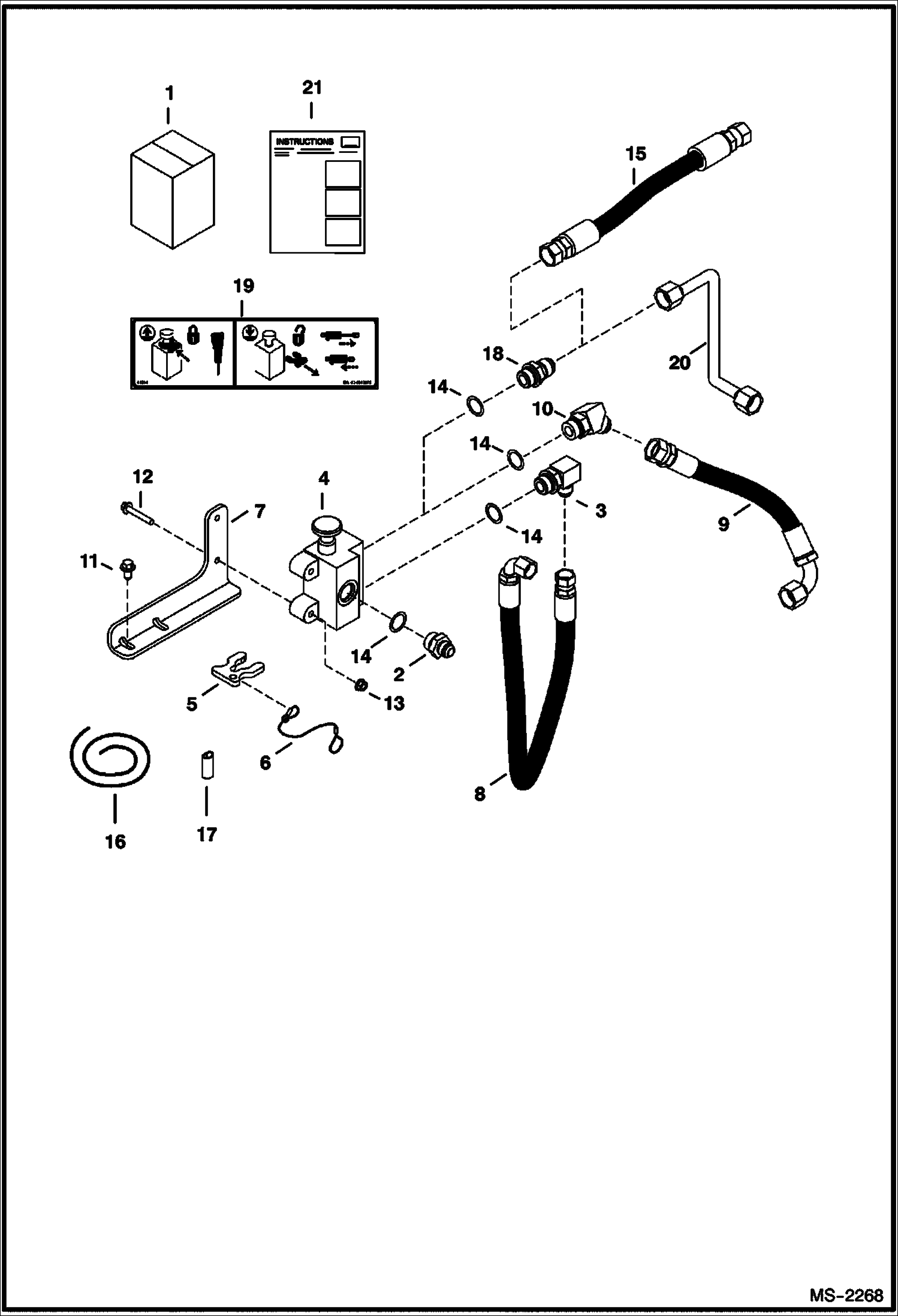 Схема запчастей Bobcat 331 - DIRECT TO TANK KIT ACCESSORIES & OPTIONS