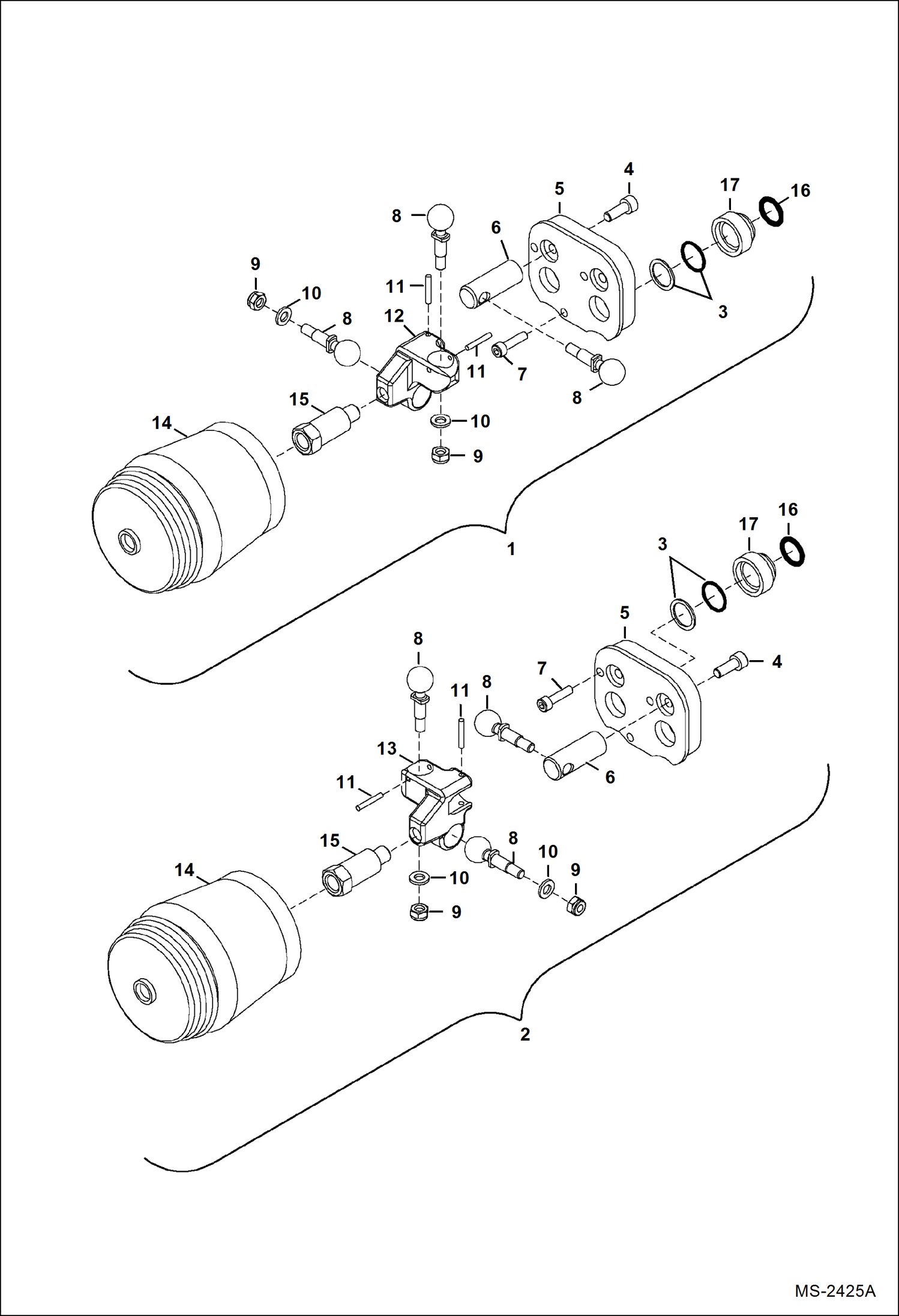 Схема запчастей Bobcat BACKHOE - BACKHOE (Control Valve - Joysticks) (709 A54M) (709FDS A5F3) 709 BACKHOE