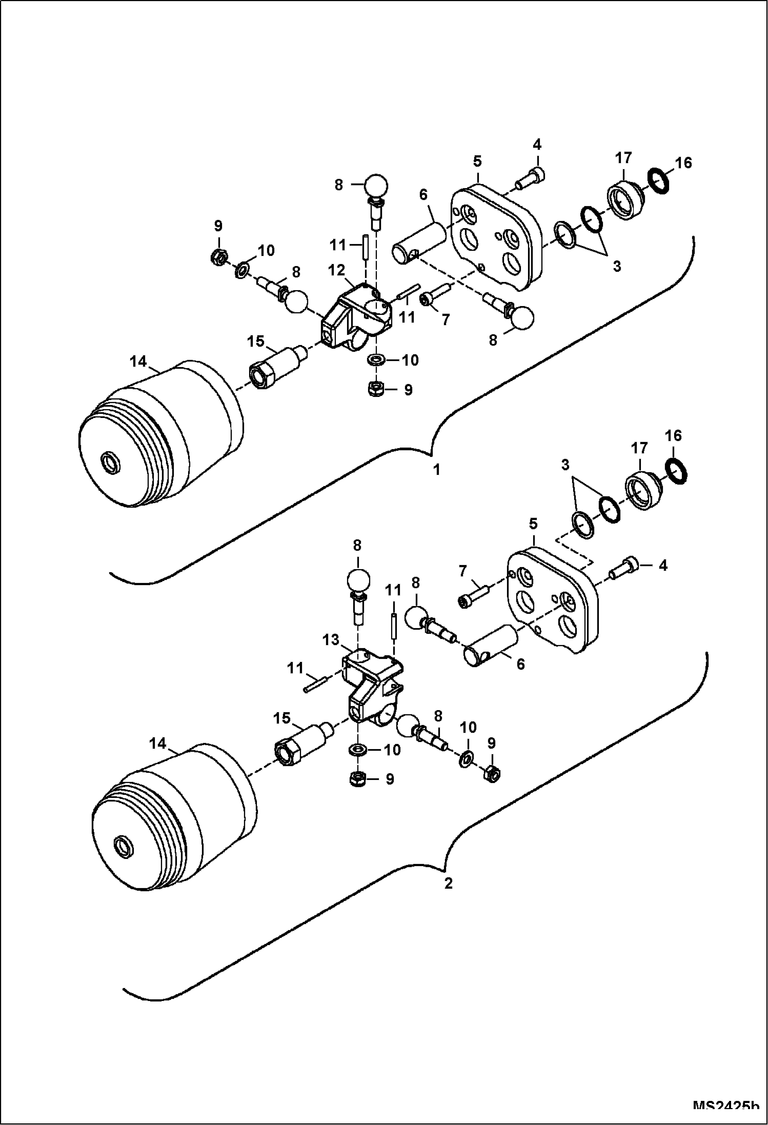 Схема запчастей Bobcat BACKHOE - BACKHOE (Control Valve - Joysticks) (607 A5CW) 607 BACKHOE