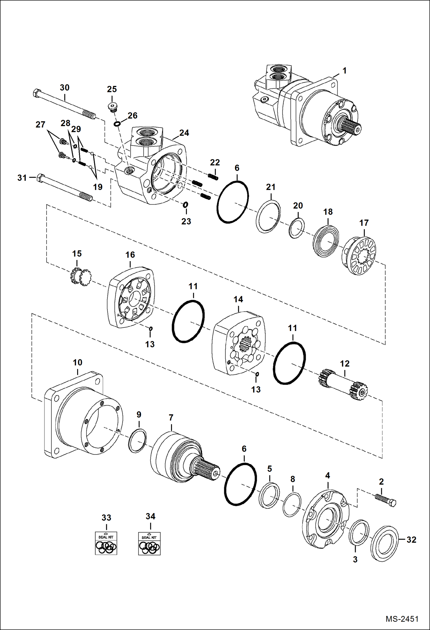 Схема запчастей Bobcat SOIL CONDITIONER - MOTOR (48 6515 & Above) (60 A5PS) (60 A86R) (72 S6TE) (72 6513 & Above) Loader