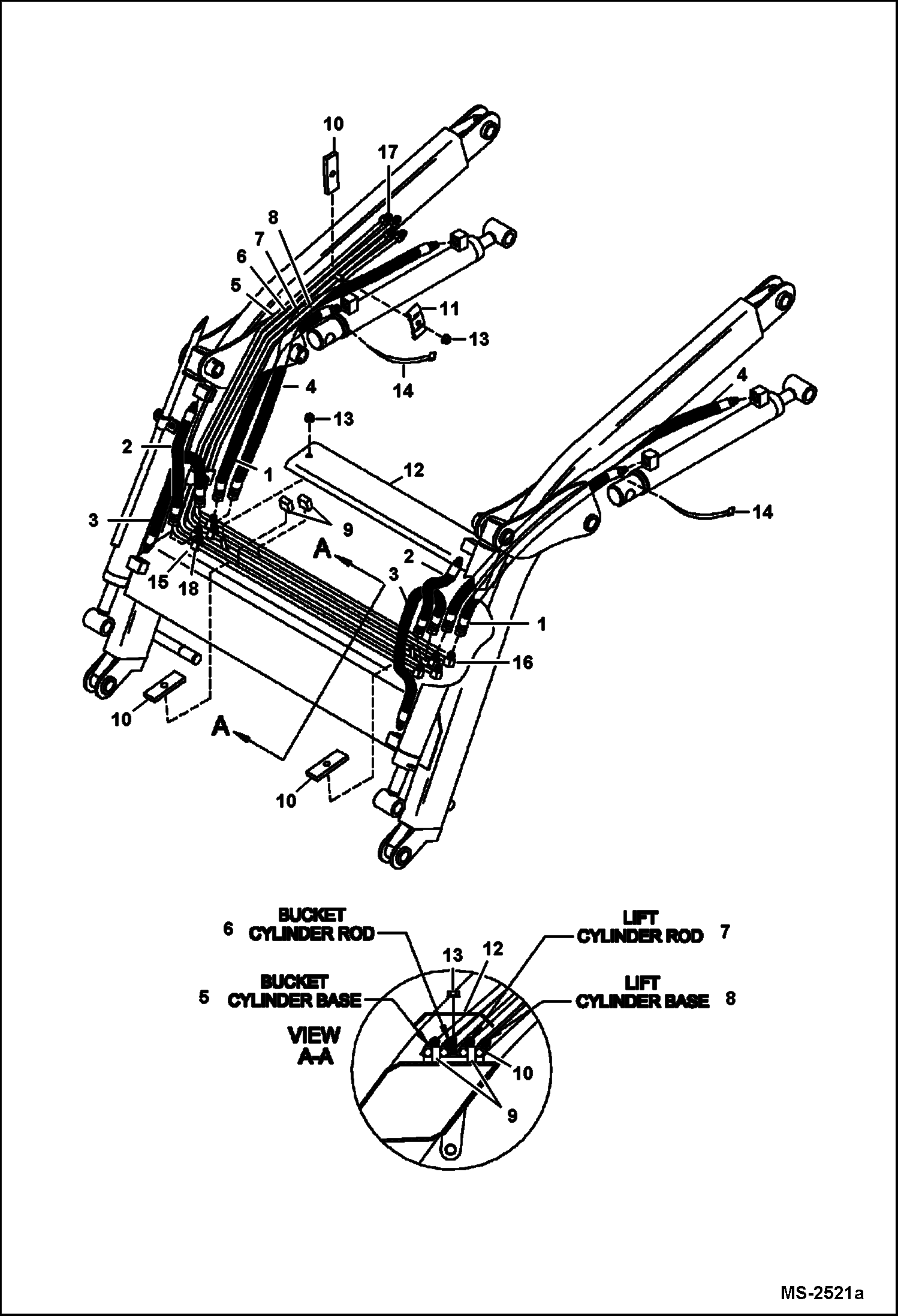 Схема запчастей Bobcat LOADER - TRACTOR LOADER 7TL (A911) (Hydraulic System) Компактные тракторы