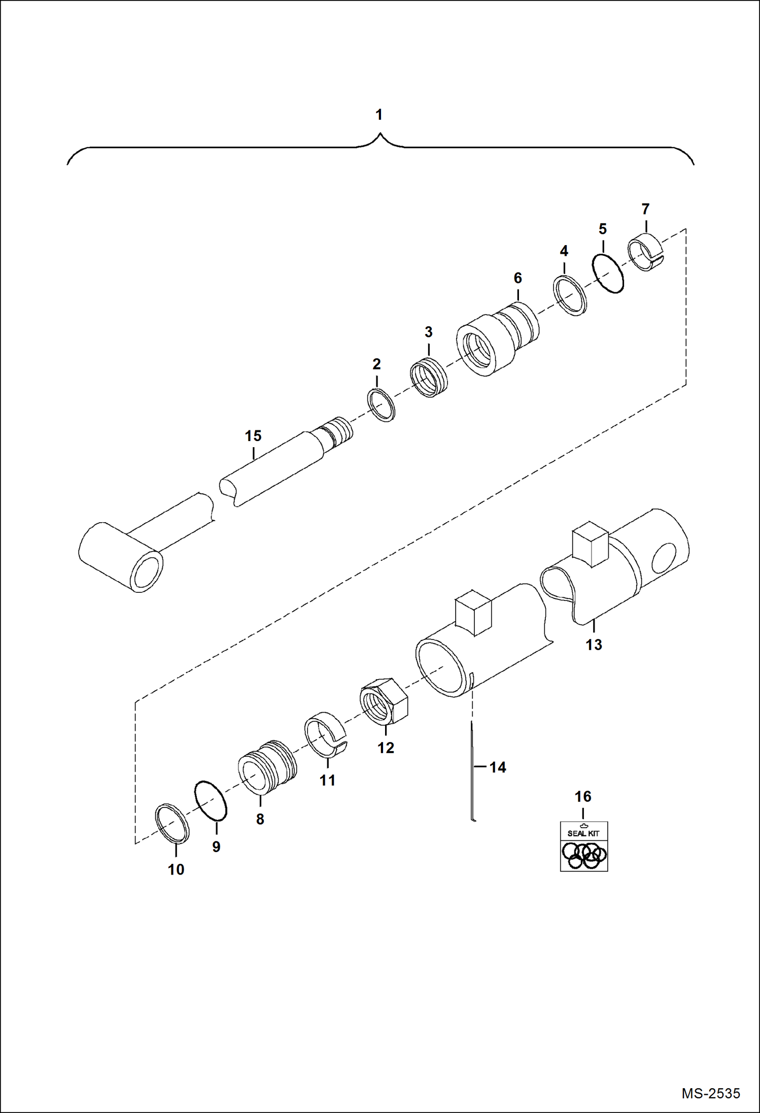 Схема запчастей Bobcat BACKHOE - BACKHOE 6TB (Bucket & Stabilizer Cylinder) (A914) BACKHOE
