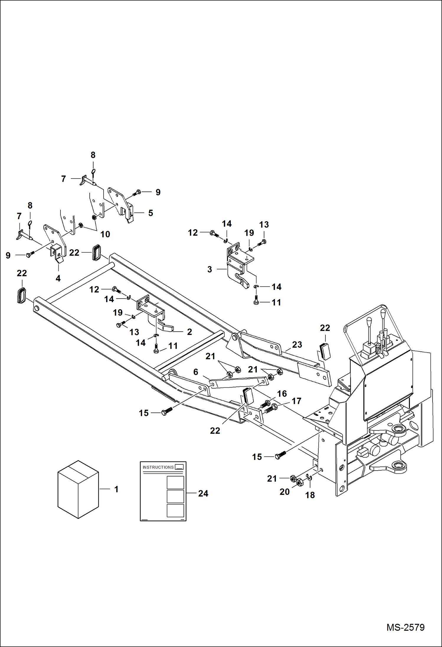 Схема запчастей Bobcat BACKHOE - BACKHOE 6TB (Mounting Kit) (CT225) (CT230) (A914) BACKHOE