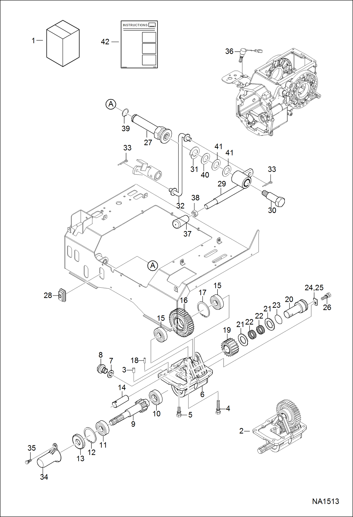 Схема запчастей Bobcat CT335 - MID PTO KIT ACCESSORIES & OPTIONS