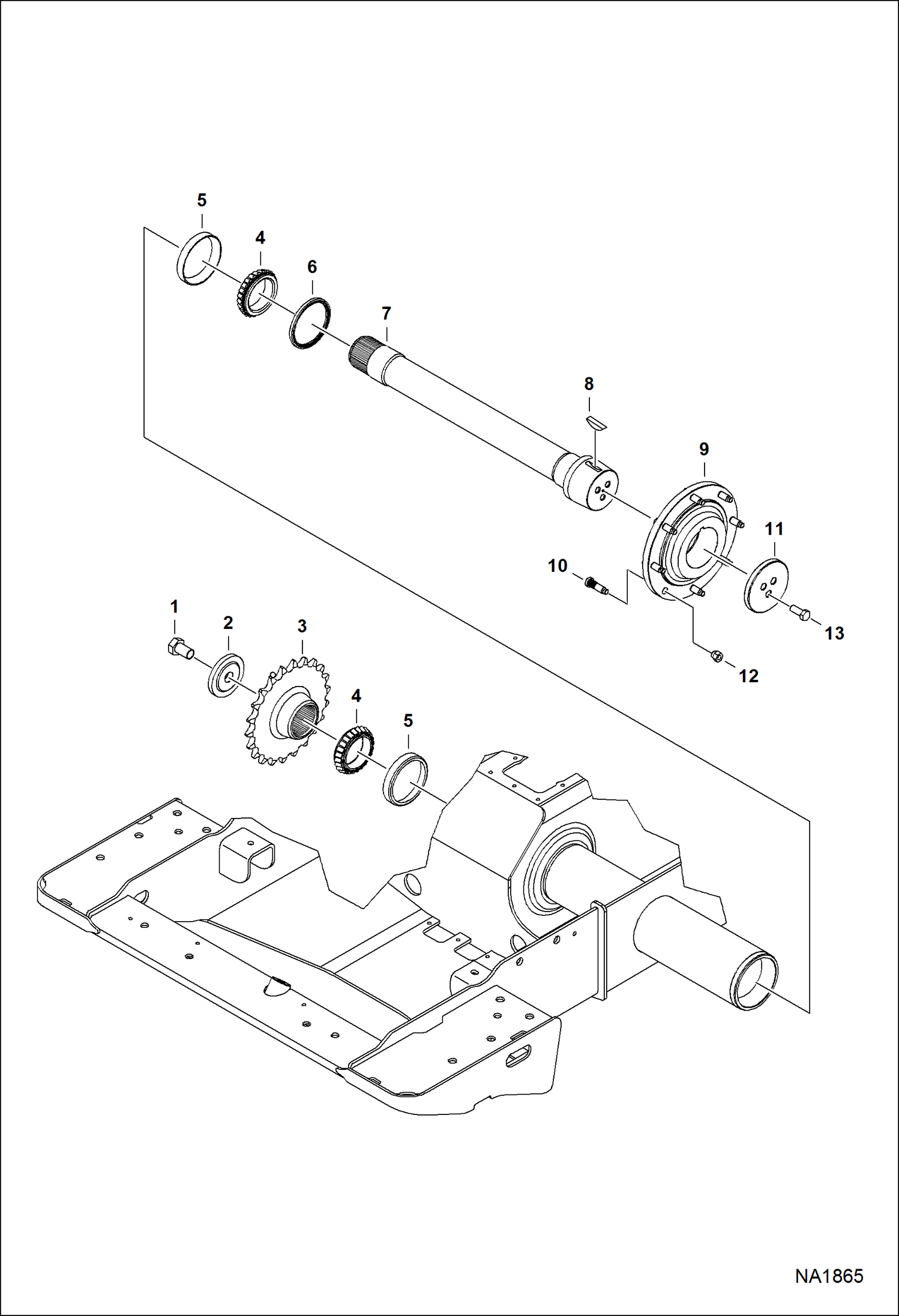 Схема запчастей Bobcat S-Series - AXLE DRIVE TRAIN