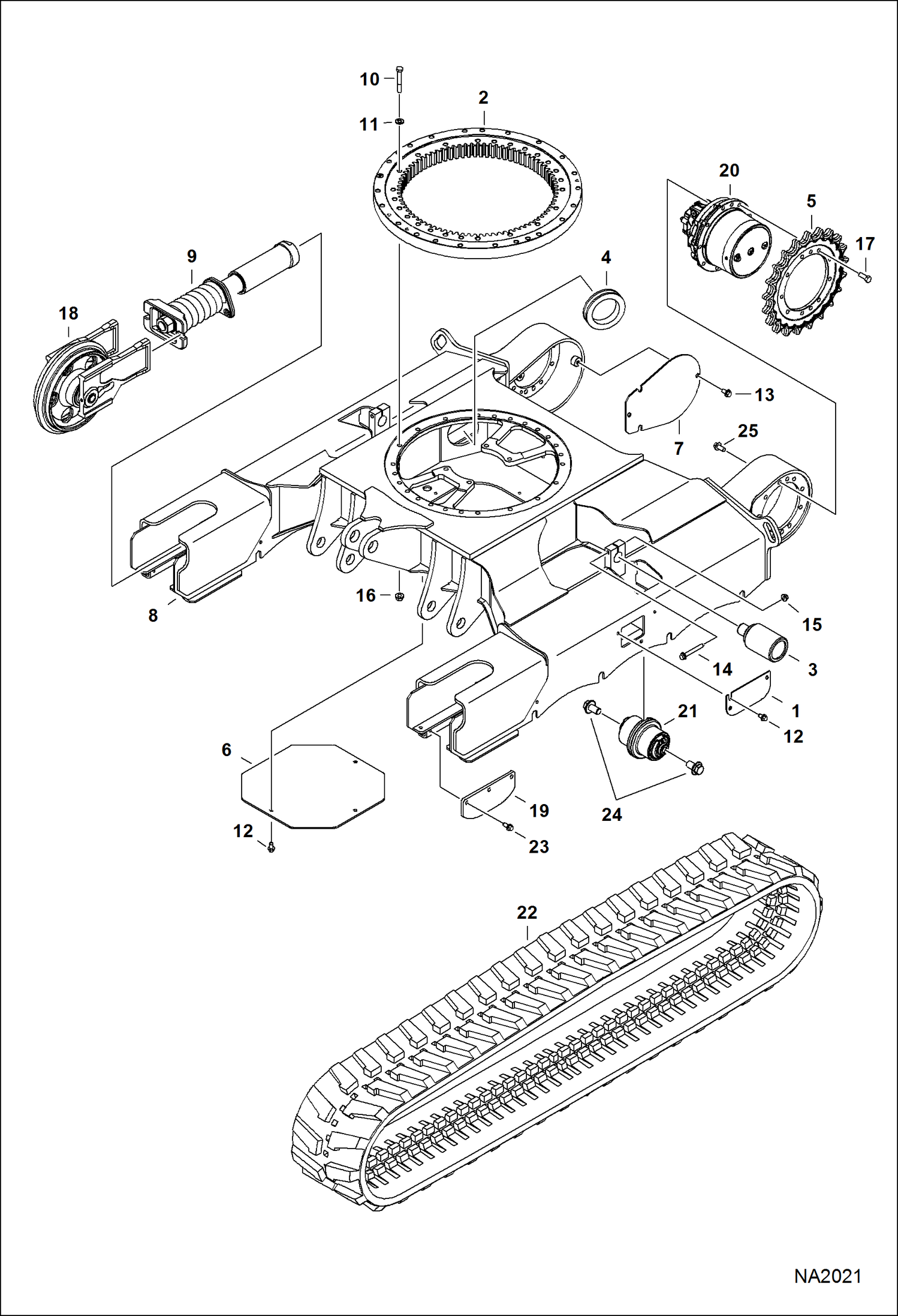 Схема запчастей Bobcat E32 - UNDERCARRIAGE UNDERCARRIAGE