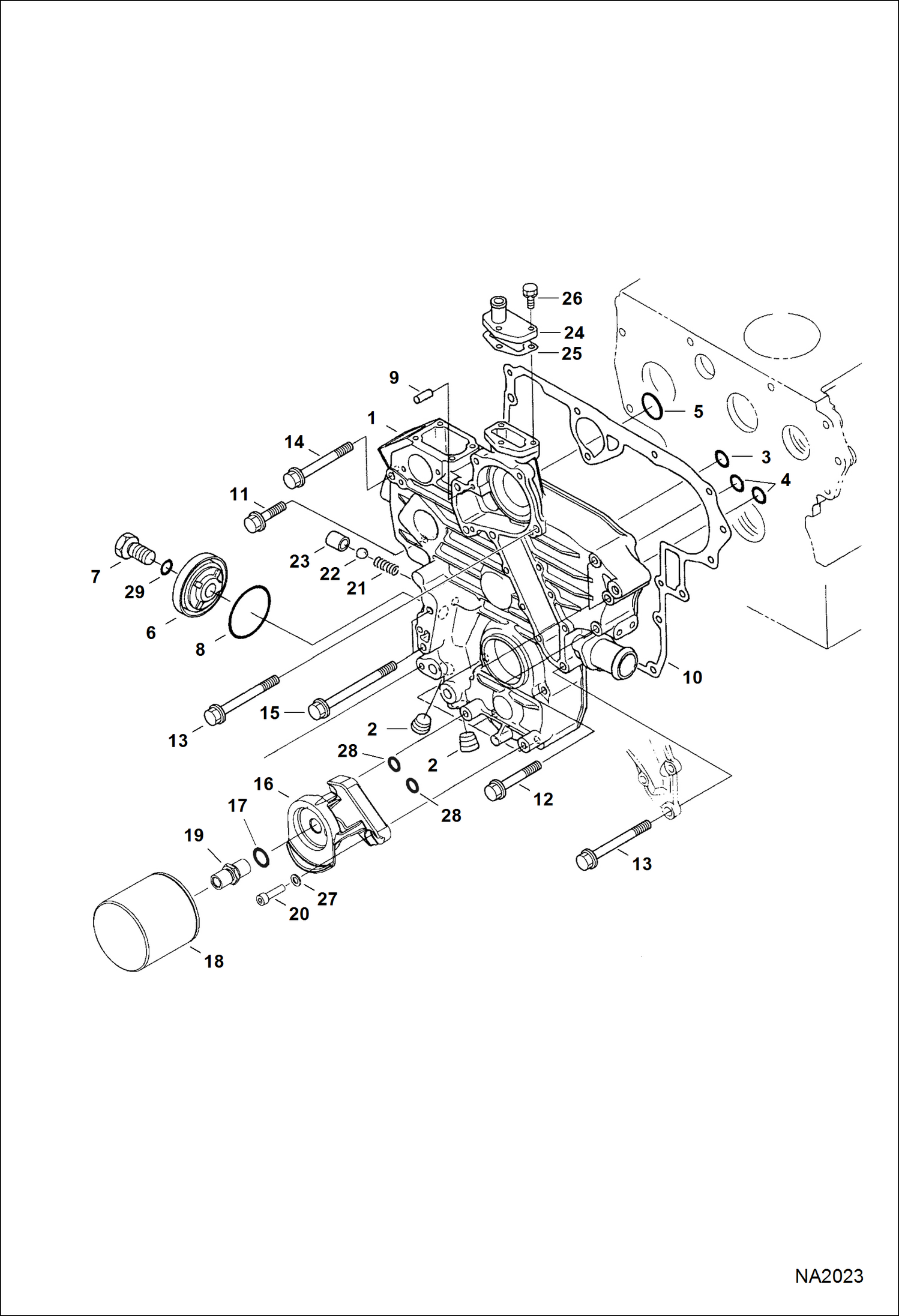 Схема запчастей Bobcat E32 - GEARCASE POWER UNIT