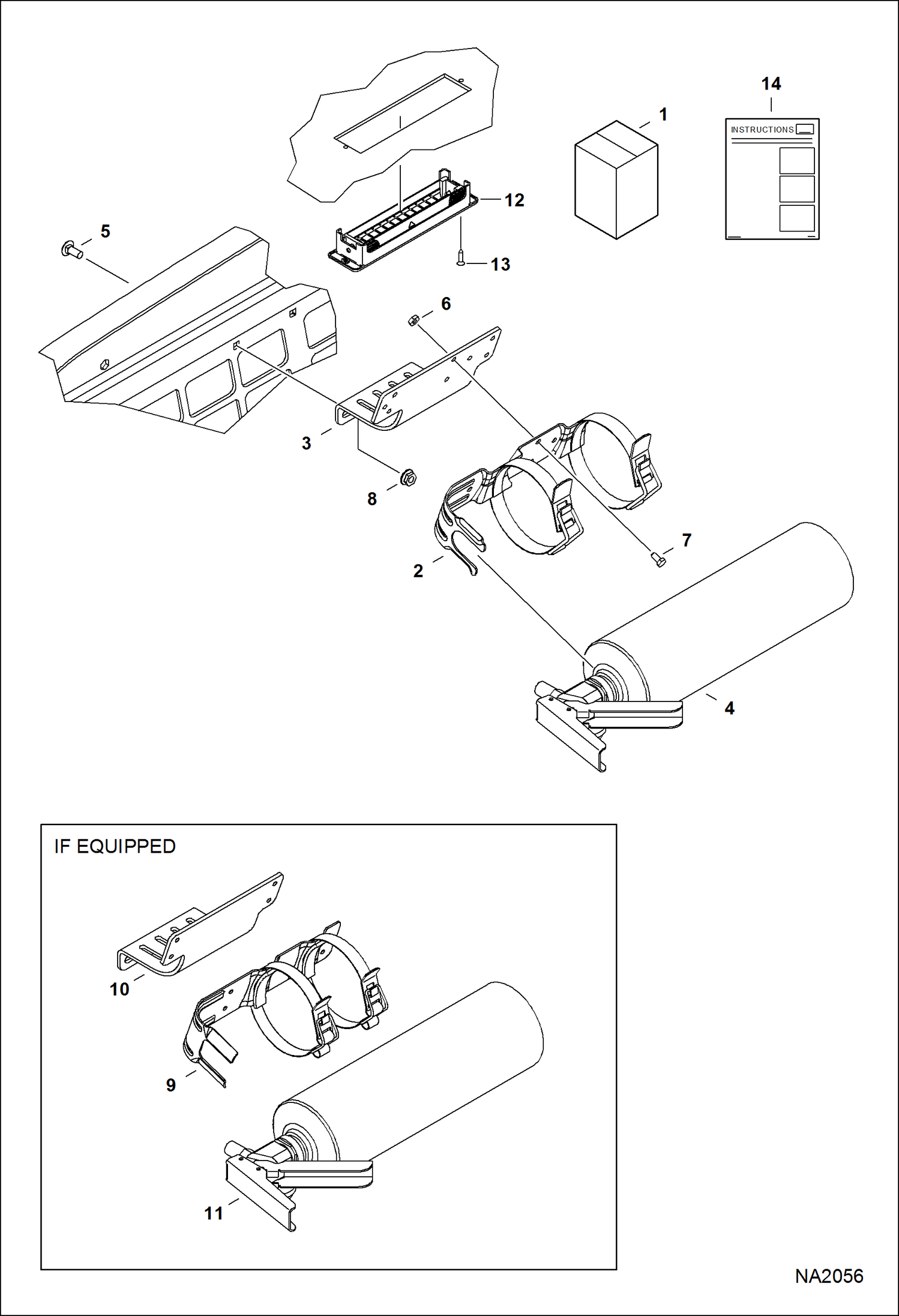 Схема запчастей Bobcat FORESTRY CUTTER - FORESTRY CUTTER (Fire Extinguisher Kit) (M-Series) Loader