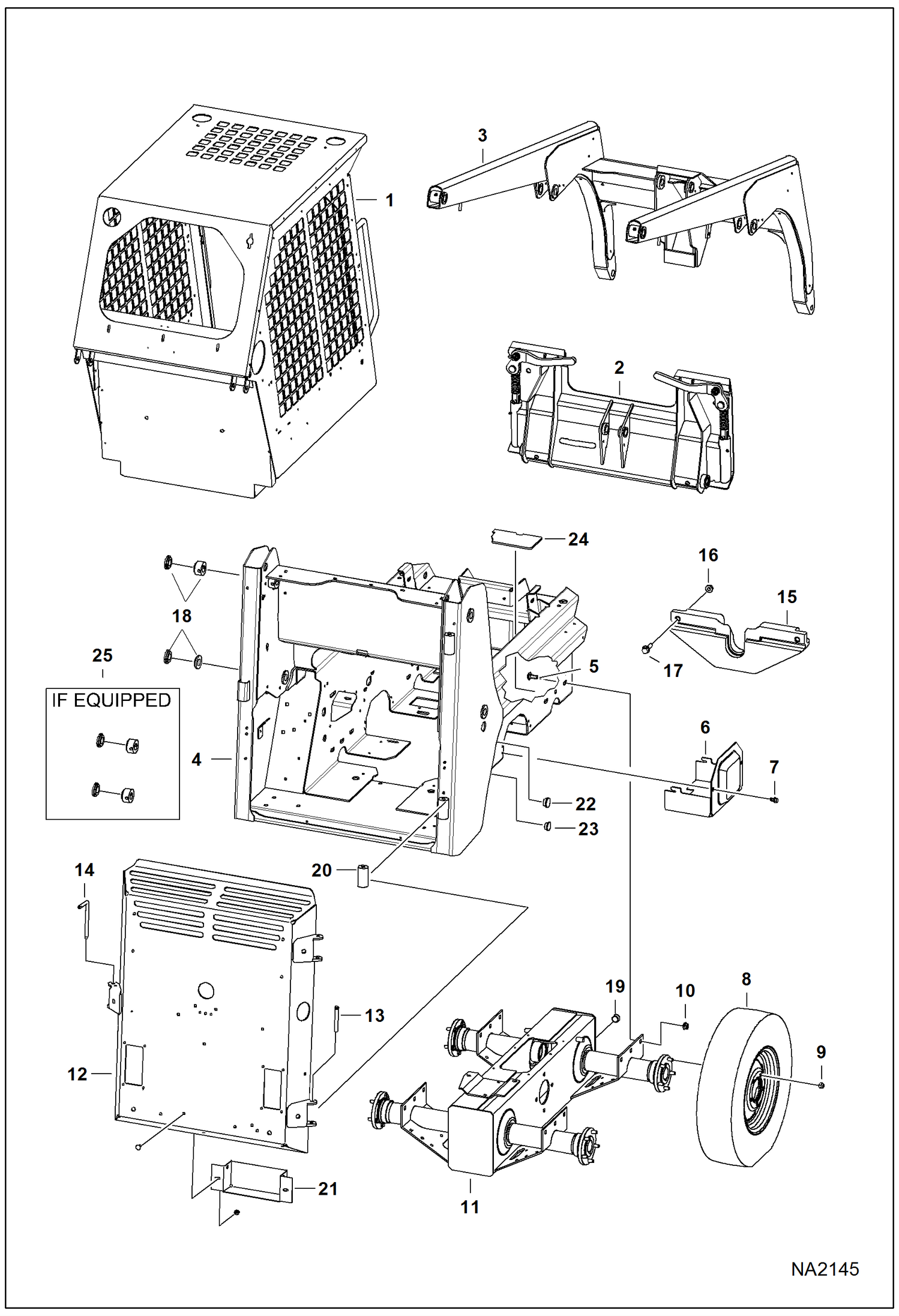 Схема запчастей Bobcat S-Series - MAIN FRAME MAIN FRAME